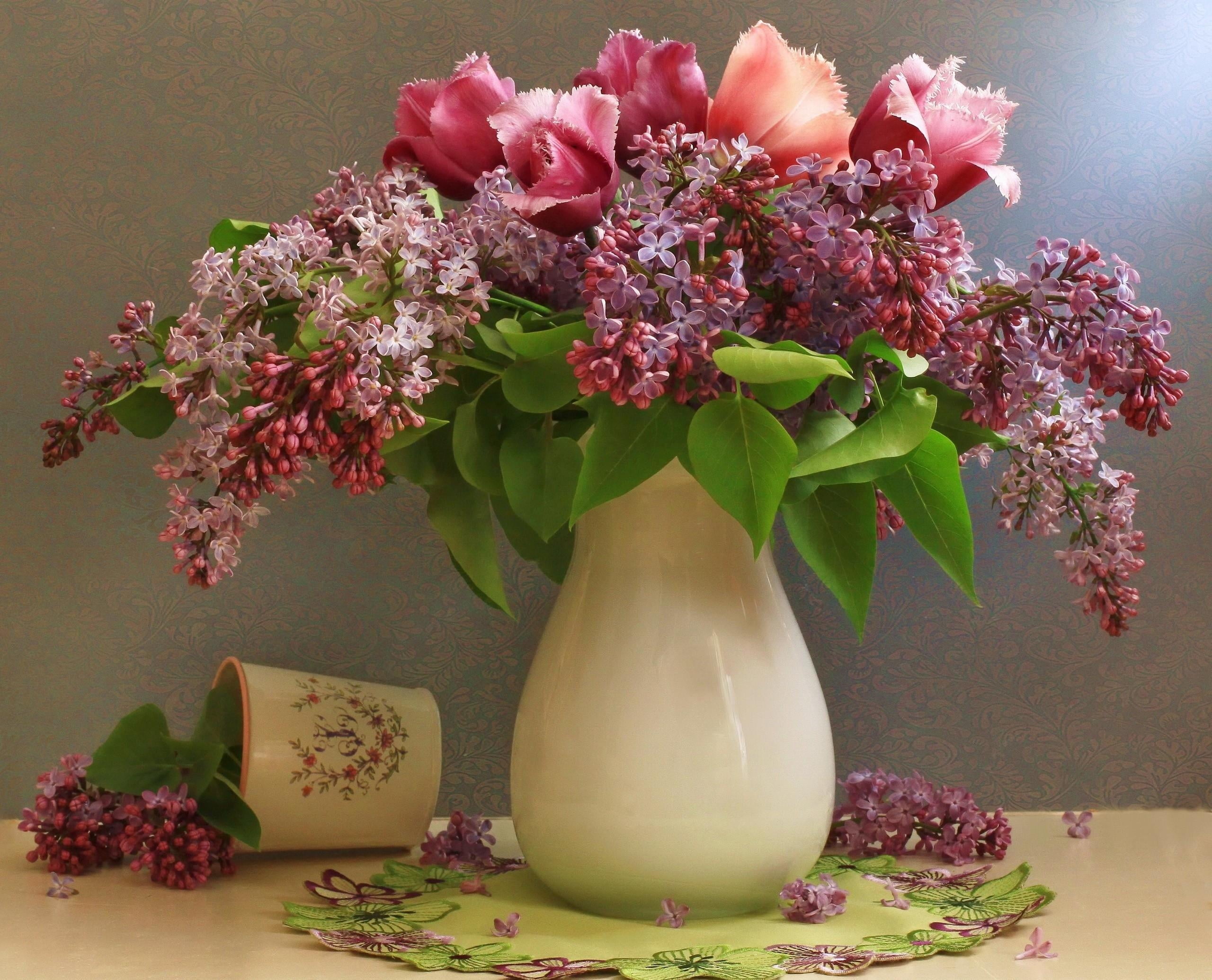 beautiful, pink Color, indoors, flower Head, petaled, petal, multi Colored, table, bunch of flowers, pink, freshness, close-up, celebration, napkin, wedding, HD Wallpaper