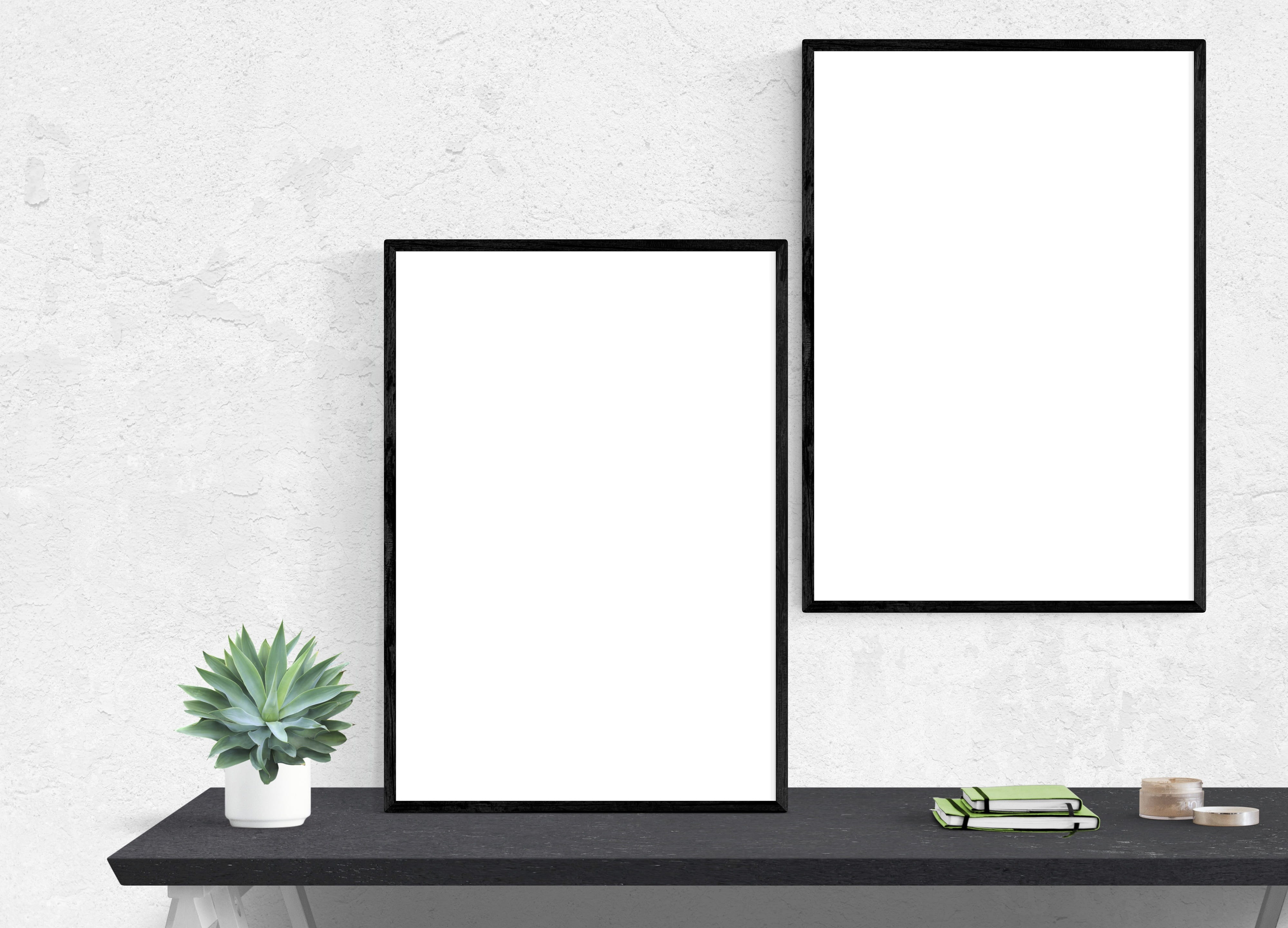 nature, no people, indoors, white color, technology, rectangle, wall, man made, absence, table, picture frame, potted plant, copy space, architecture, blank, HD Wallpaper