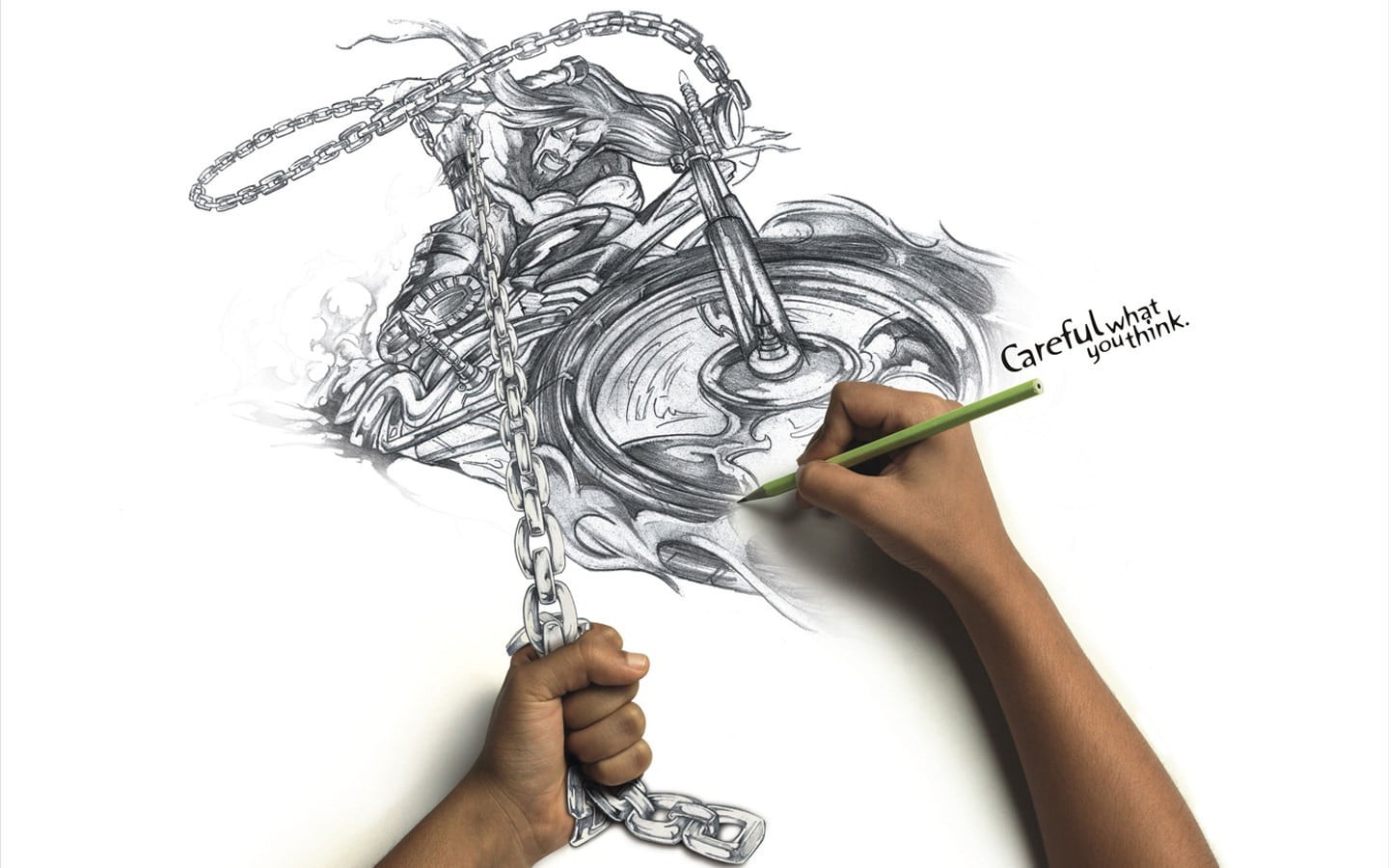 human hand, close-up, 720P, sketch, green, human finger, one person, copy space, finger, riding, metal, person, drawing, man, pencil, cut out, motorcycle, HD Wallpaper