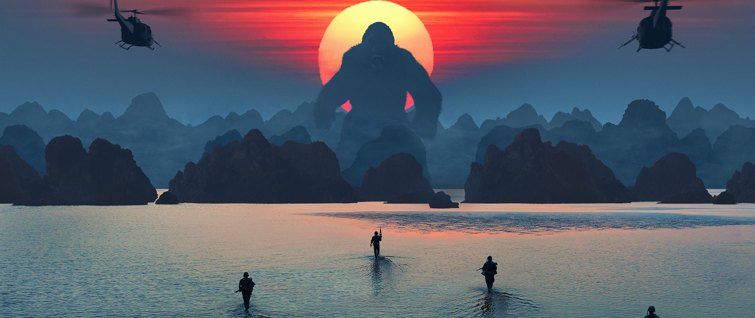 King Kong, digital art, 2017 (Year), 2K, movies, Kong: Skull Island, HD Wallpaper