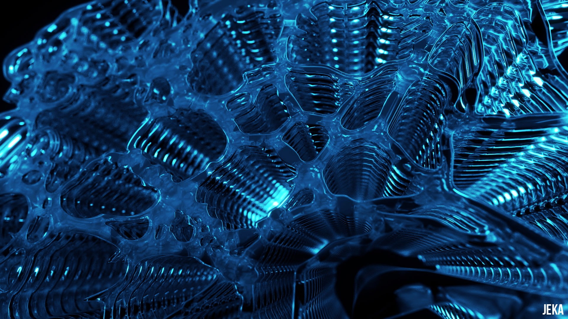 untitled, sea life, complexity, underwater, Cinema 4D, design, water, transparent, pattern, flowing, glass, 3D, render, abstract, animal, animal themes, HD Wallpaper