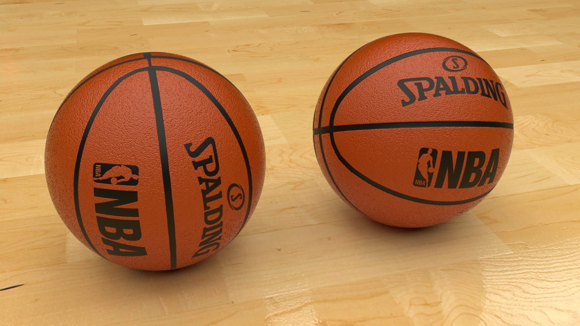 blender, girard, basketball - ball, basketball - sport, nba, flooring, two, olivier, basketball, orange color, no people, table, wood, basketballs, brown, HD Wallpaper