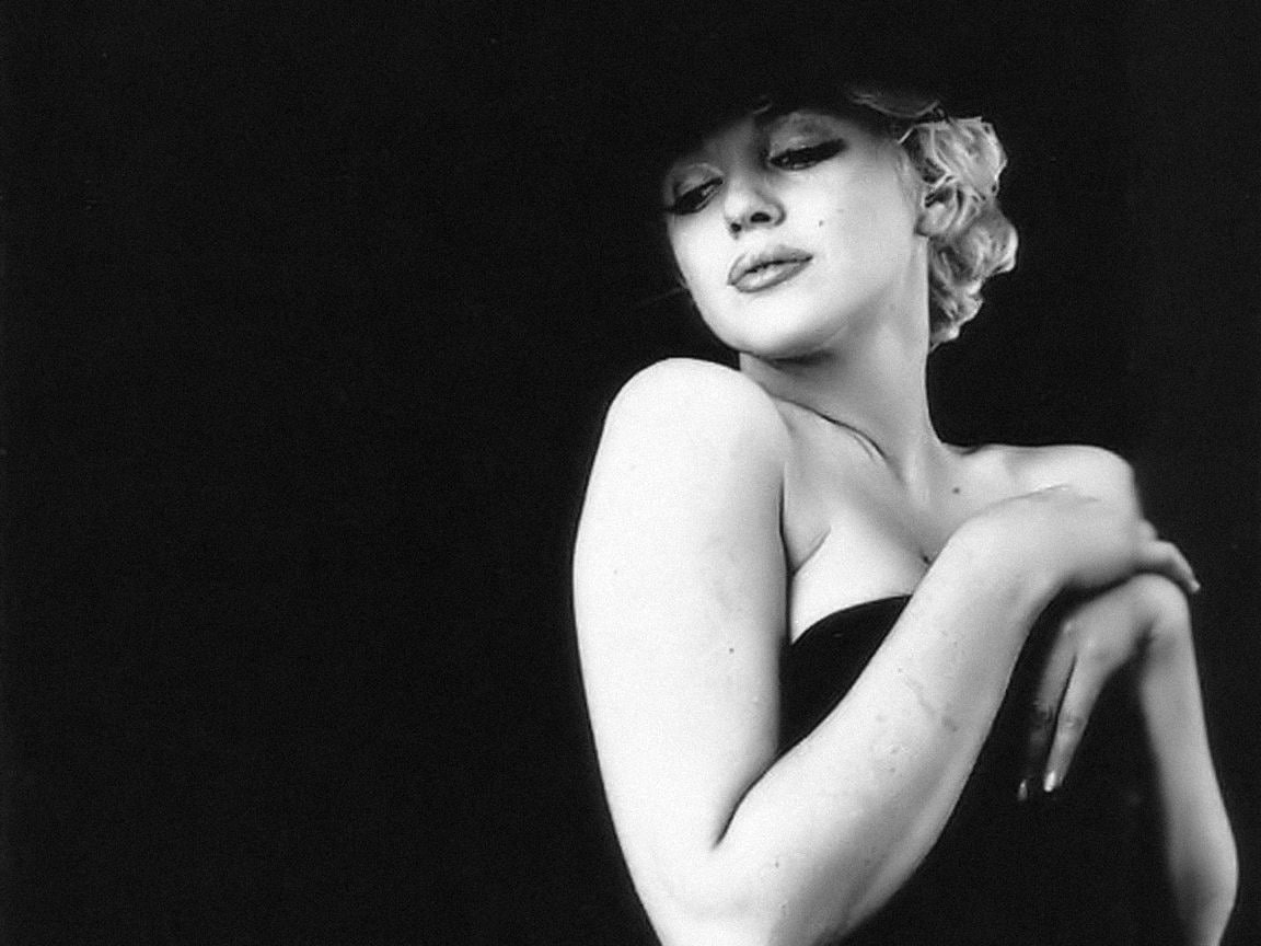 white, short hair, hair, movie star, marilyn, beauty, photography, celebrities, marilyn monroe, black and white, curly hair, curly, 480P, star, movie, HD Wallpaper