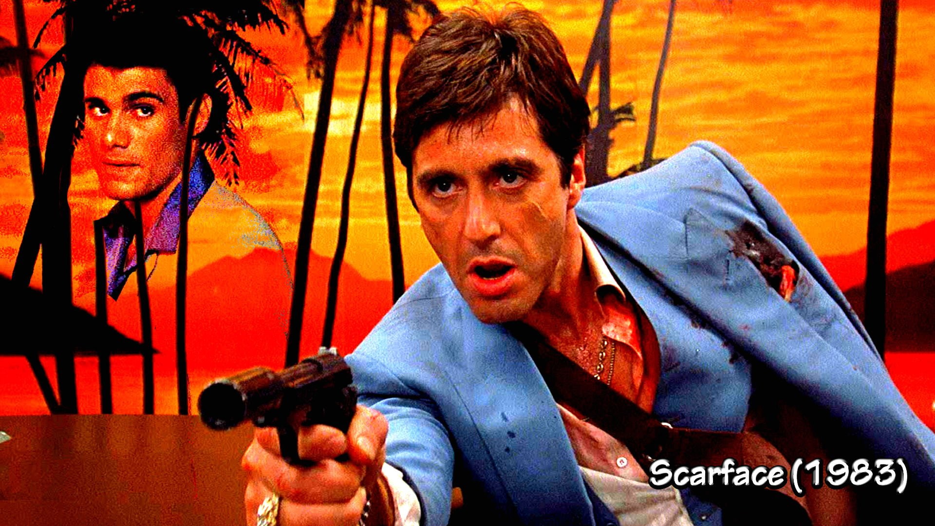 film, sunset, dark, blood, crime, movie, gun, weapon, drama, scarface, 1080P, HD Wallpaper