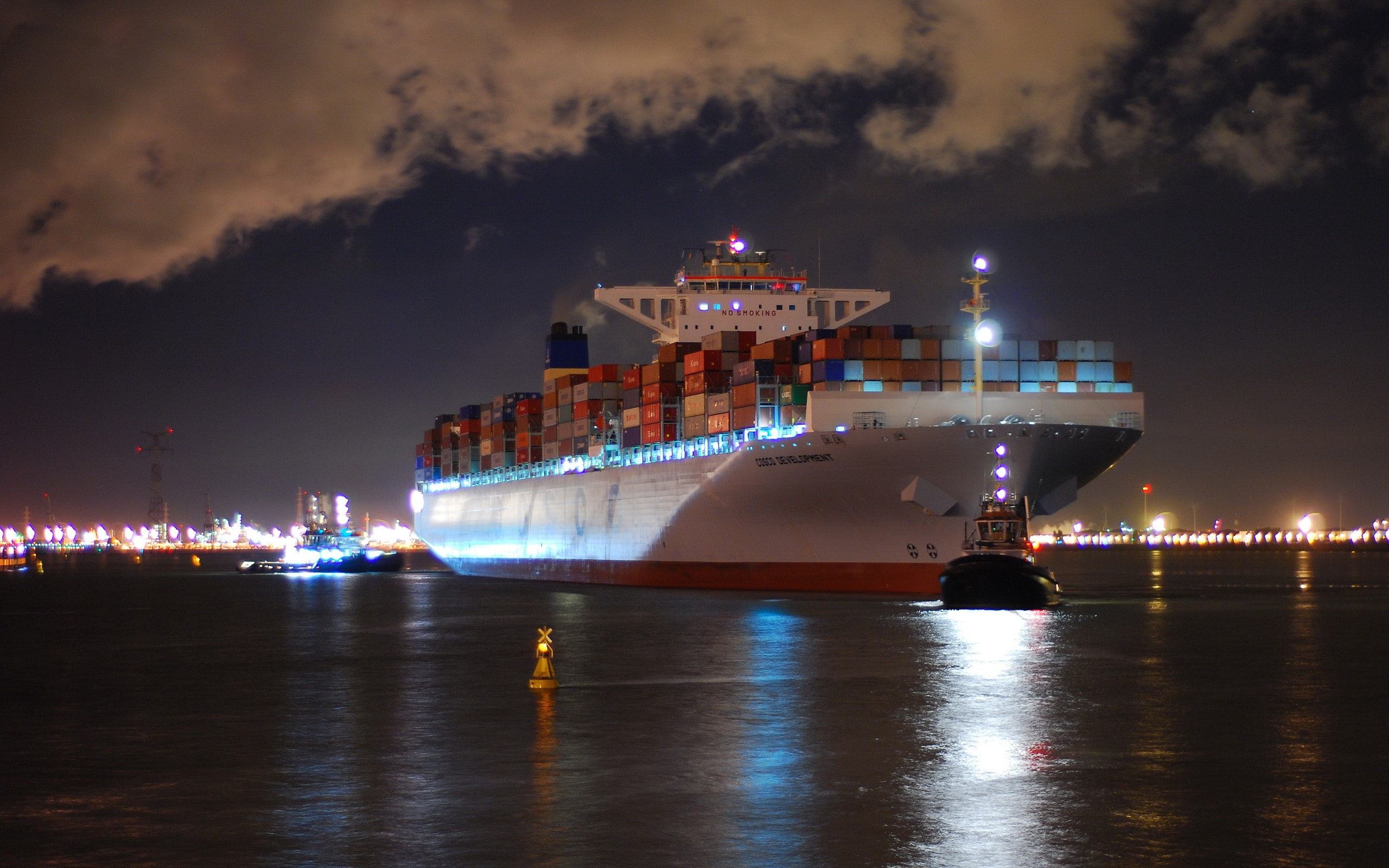 container ship, vehicle, 2K, ship, HD Wallpaper