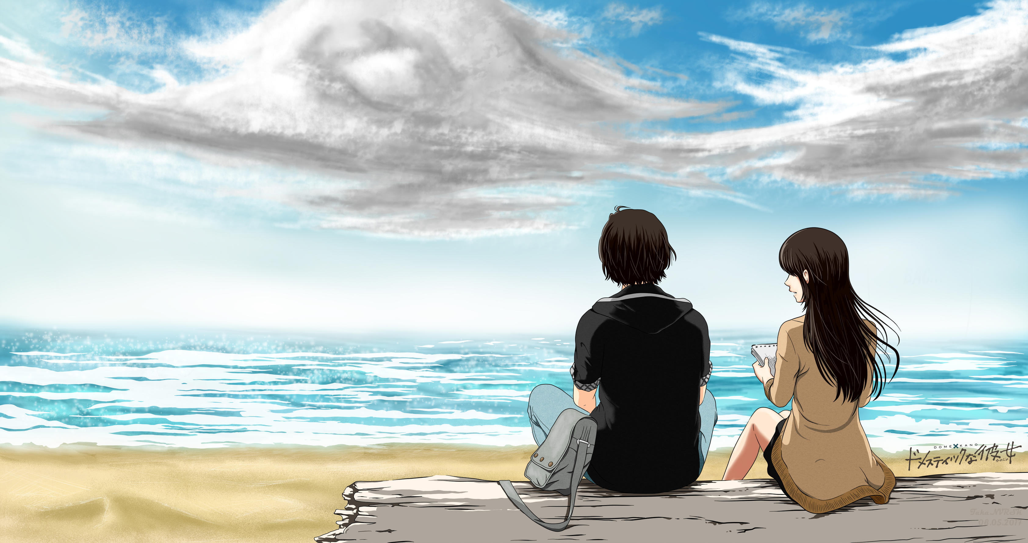 Hina Tachibana, Natsuo Fujii, Domestic Girlfriend, Anime, 2K, HD Wallpaper