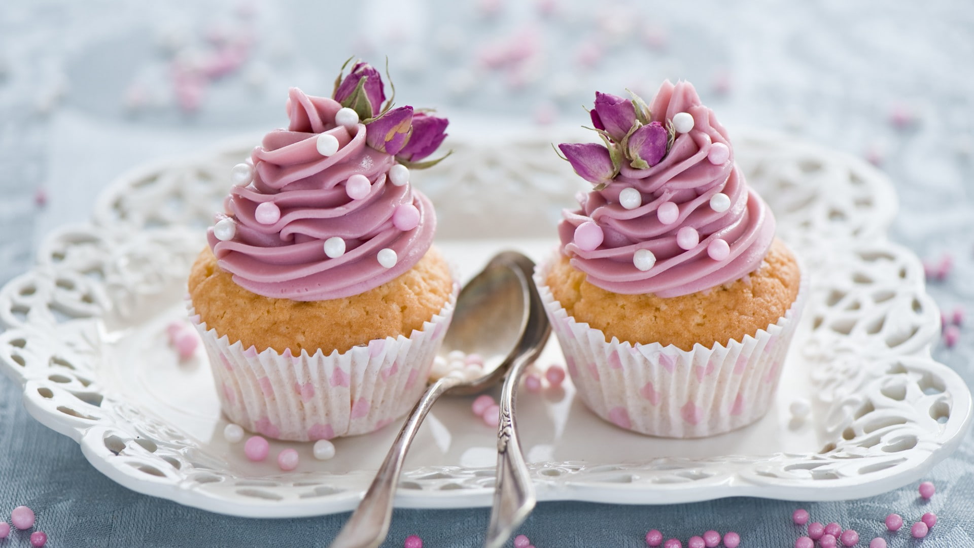 gourmet, treat, meal, ice, 1080P, cake, closeup, cupcake, colorful, dessert, diet, nutrition, pink, icing, birthday, snack, candy, cream, confectionery, HD Wallpaper