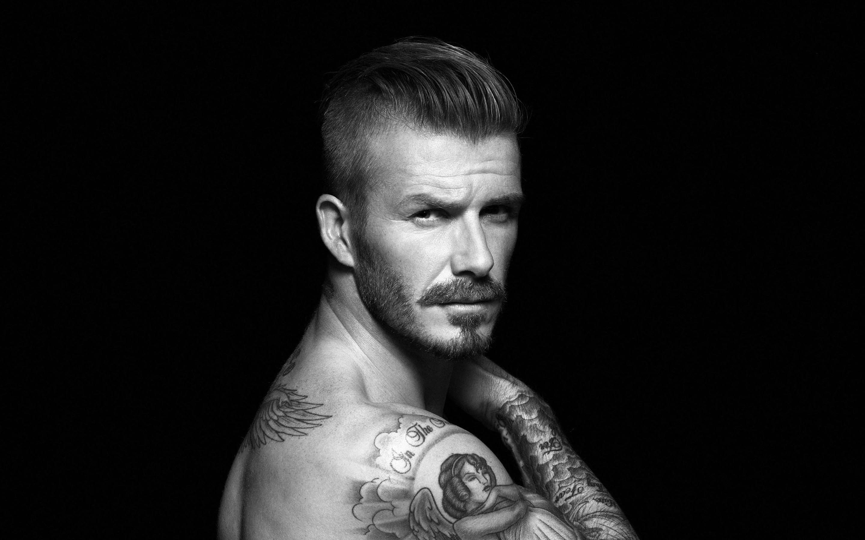 contemplation, masculinity, mid adult, human body part, looking at camera, chest, studio shot, front view, shirtless, David Beckham, cut out, tattoo, adult, HD Wallpaper