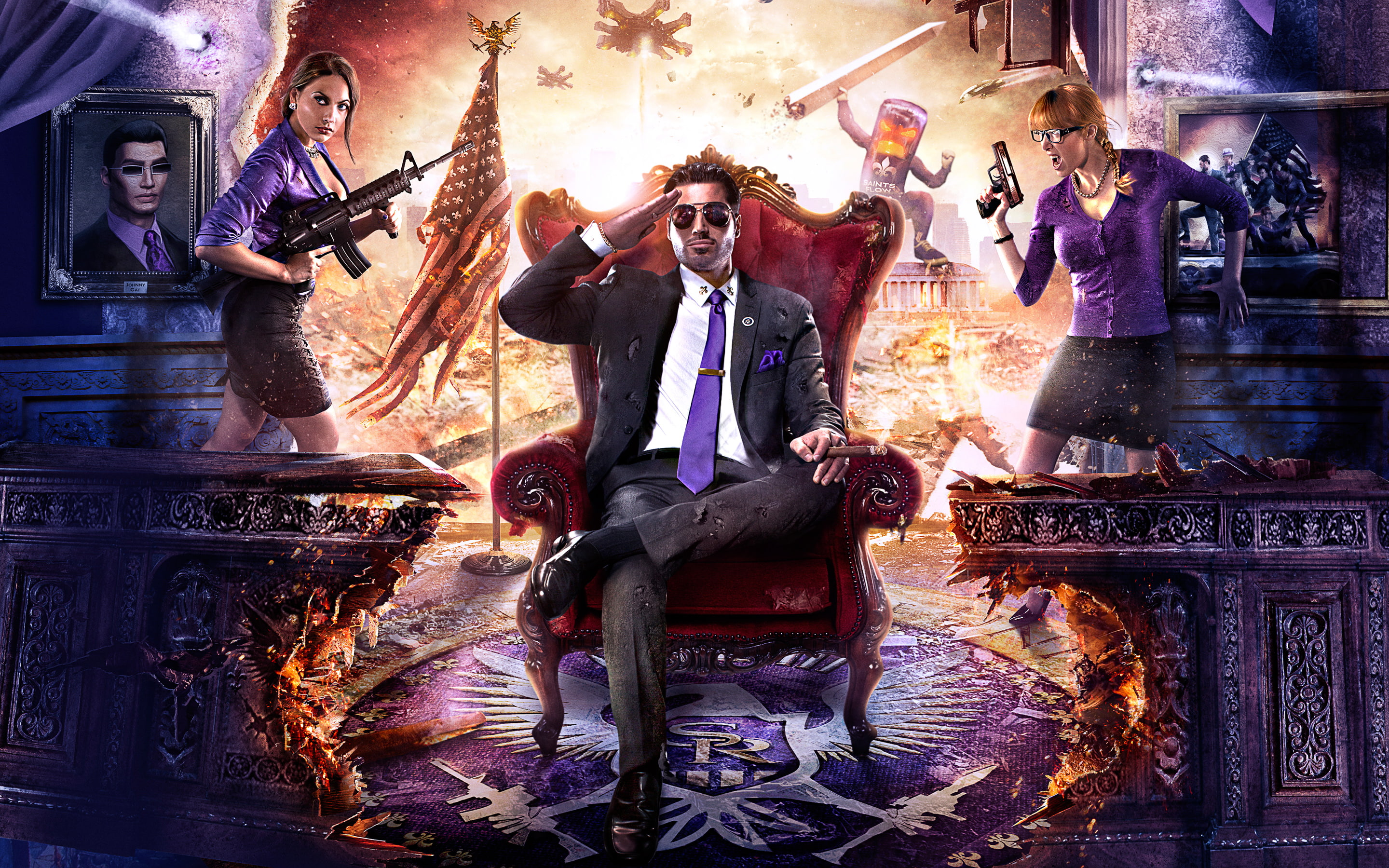 2K, row, iv, saints, artwork, HD Wallpaper