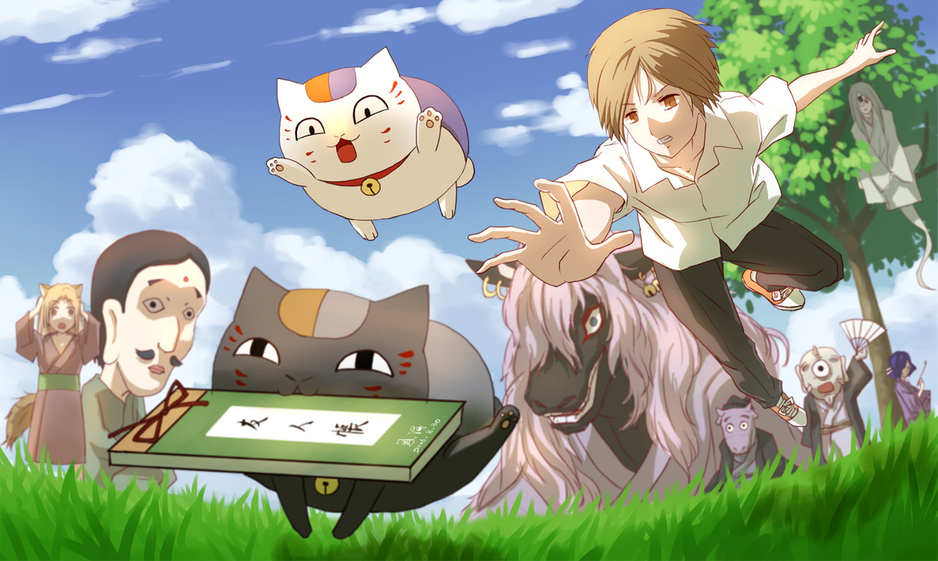 Natsumes Book of Friends, Anime, Takashi Natsume, Madara (Natsume Yuujinchou), 1080P, HD Wallpaper