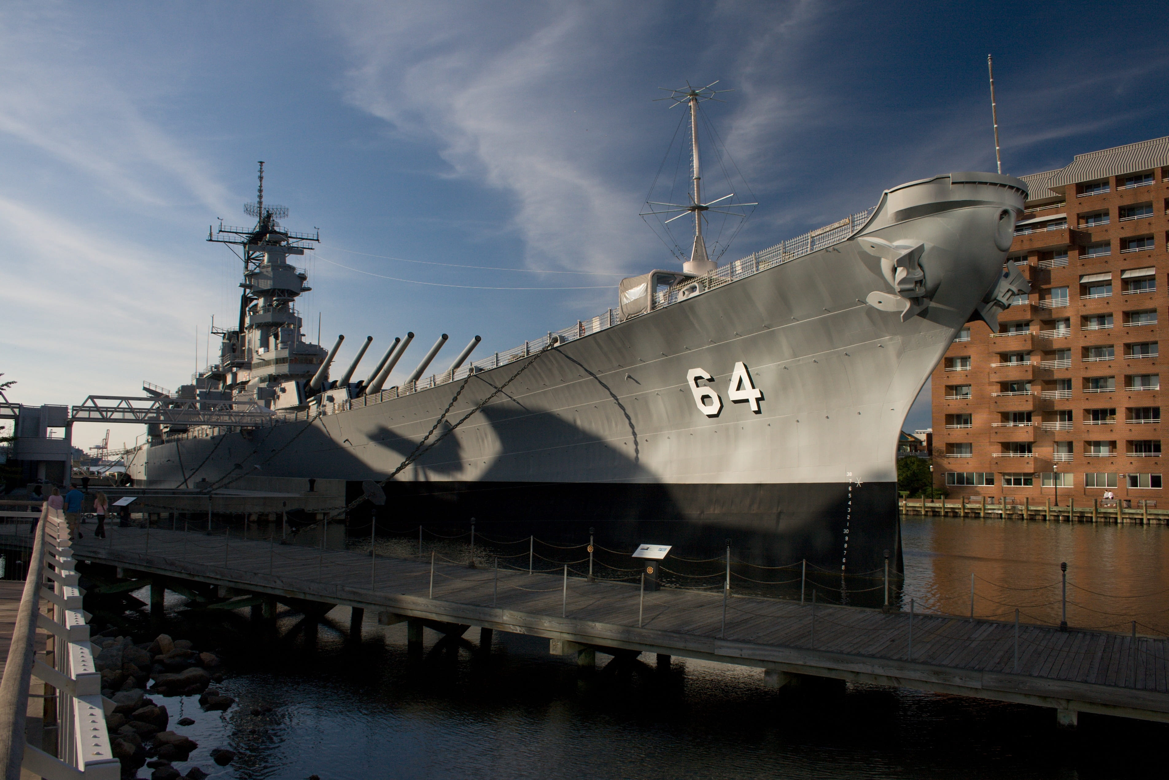 business, industry, container ship, architecture, battle, monument, battleship, old, museum, cloud - sky, challenge, steel, nautical vessel, guns, harbor, HD Wallpaper