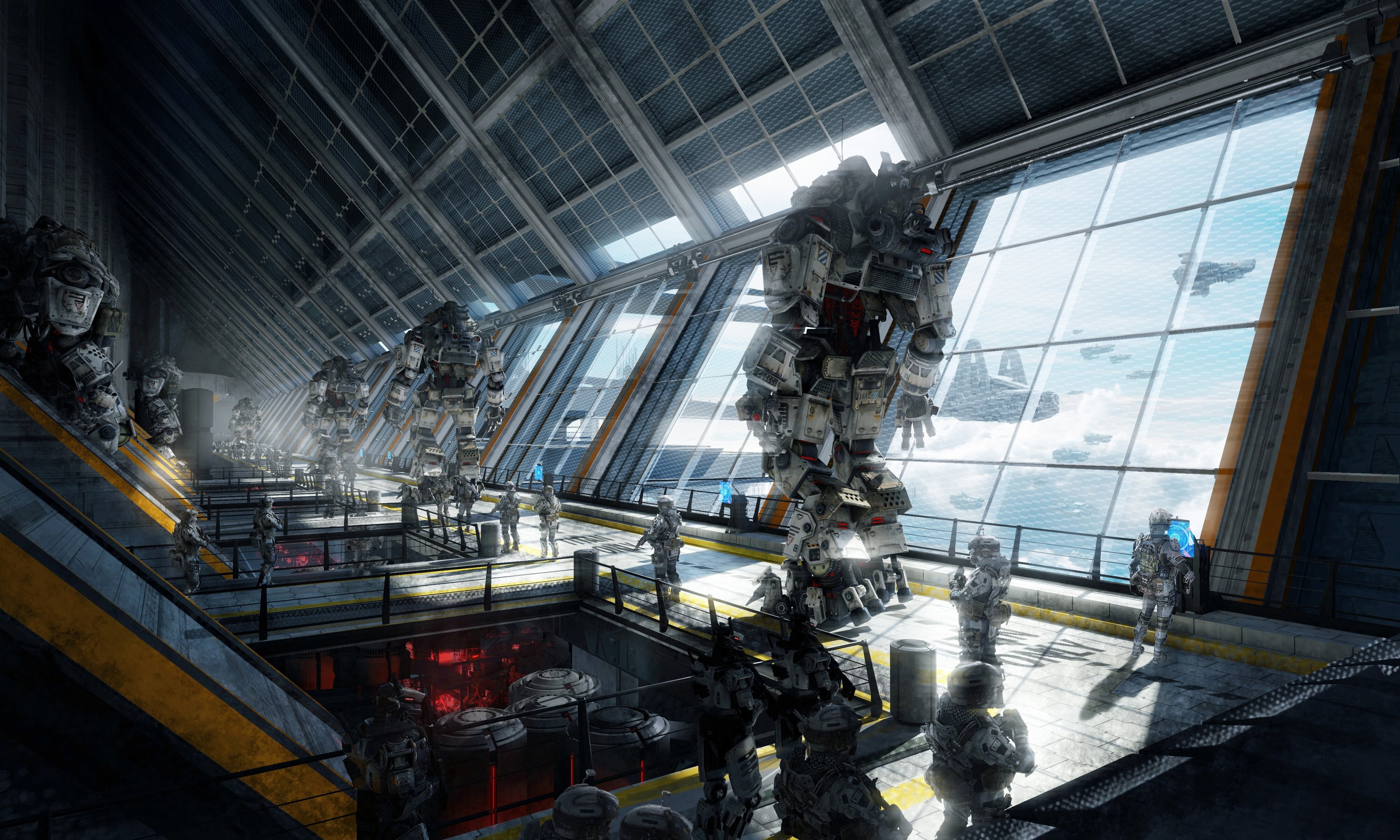 production line, metal industry, fantasy art, built structure, factory, day, robot, architecture, business, machinery, mech, low angle view, control, industry, HD Wallpaper