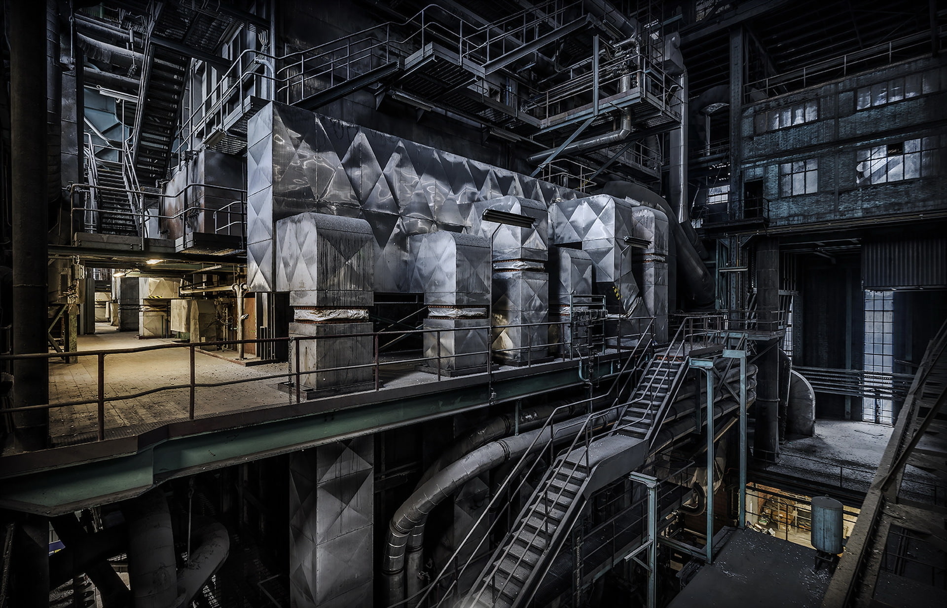 plant, 1080P, background, factory, interior, HD Wallpaper