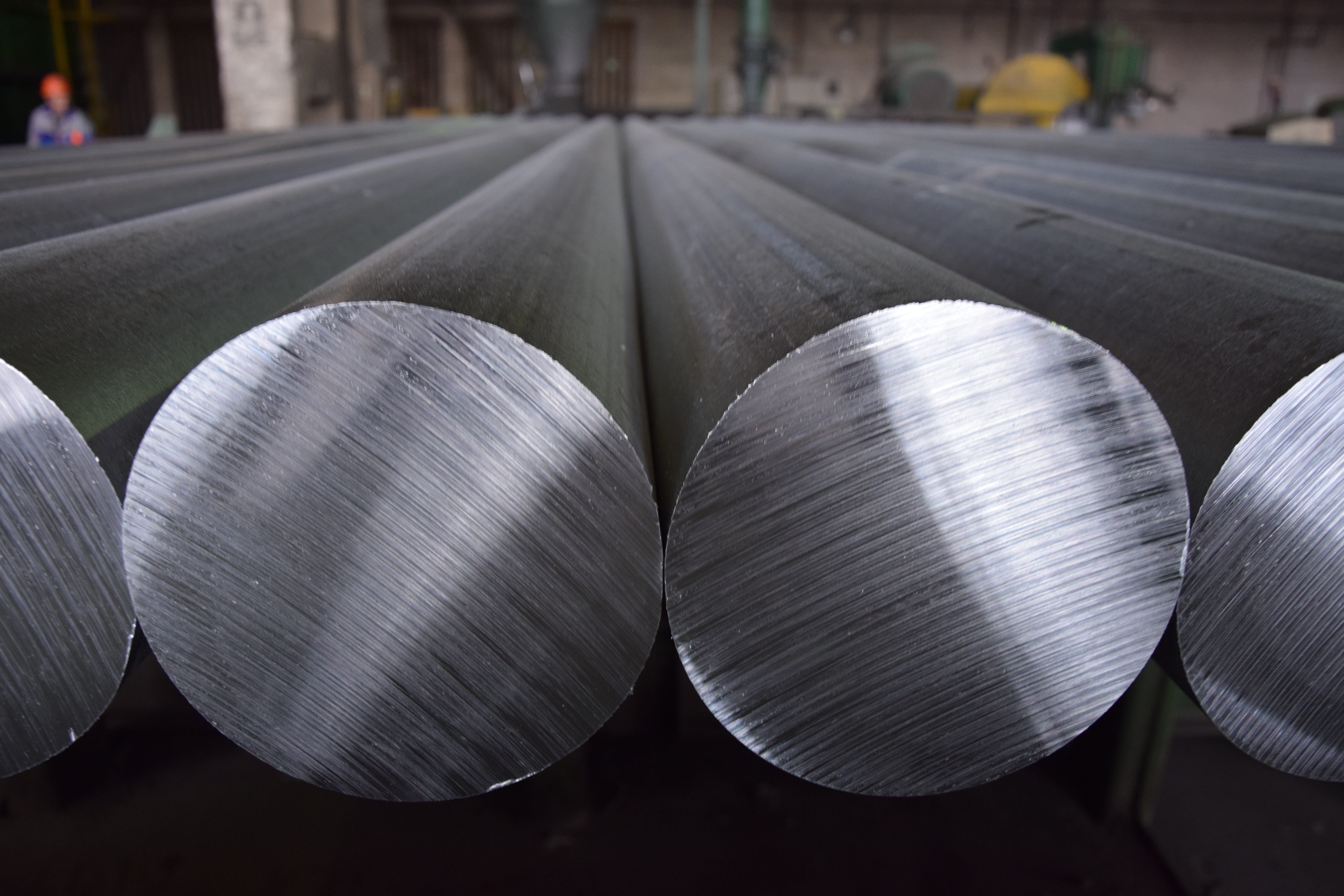 factory, stack, industry, metal, production, steel, russia, day, sunlight, no people, metallurgy, close, close-up, geometric shape, repetition, silver colored, HD Wallpaper