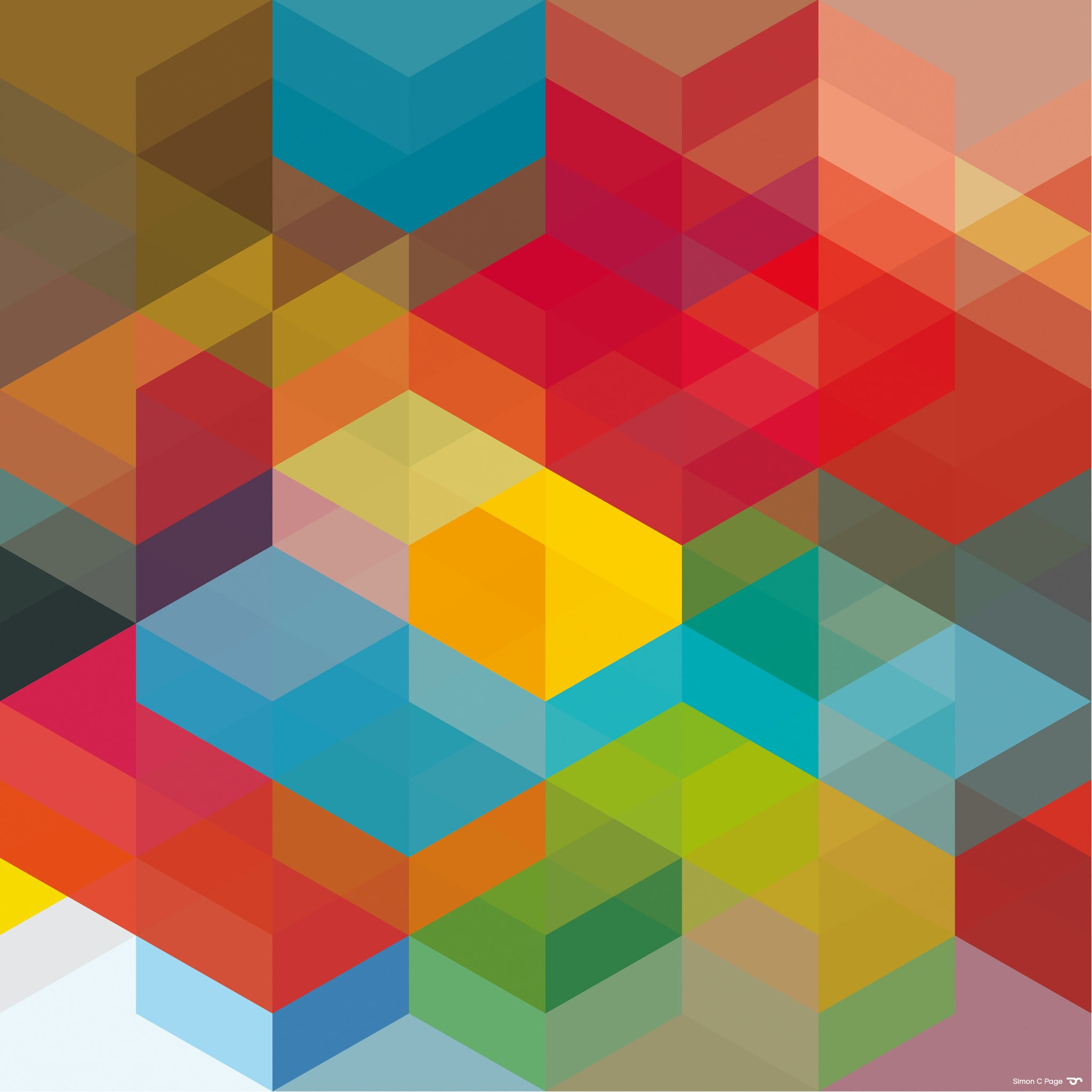 multi colored, blue, full frame, backgrounds, pattern, abstract, red, close-up, layered, cube shape, vibrant color, turquoise colored, green color, no people, Phone HD Wallpaper
