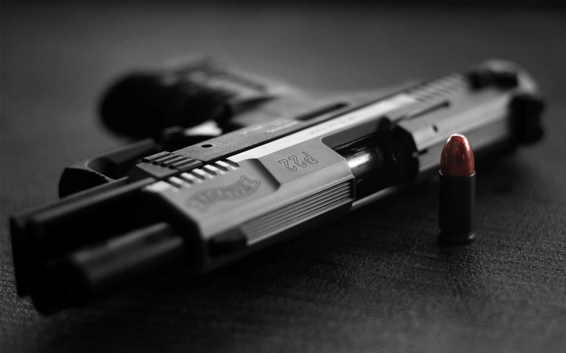 safety, Walter P22, weapon, Walther, no people, still life, communication, sign, crime, Walther P22, arts culture and entertainment, indoors, bullet, warning sign, HD Wallpaper