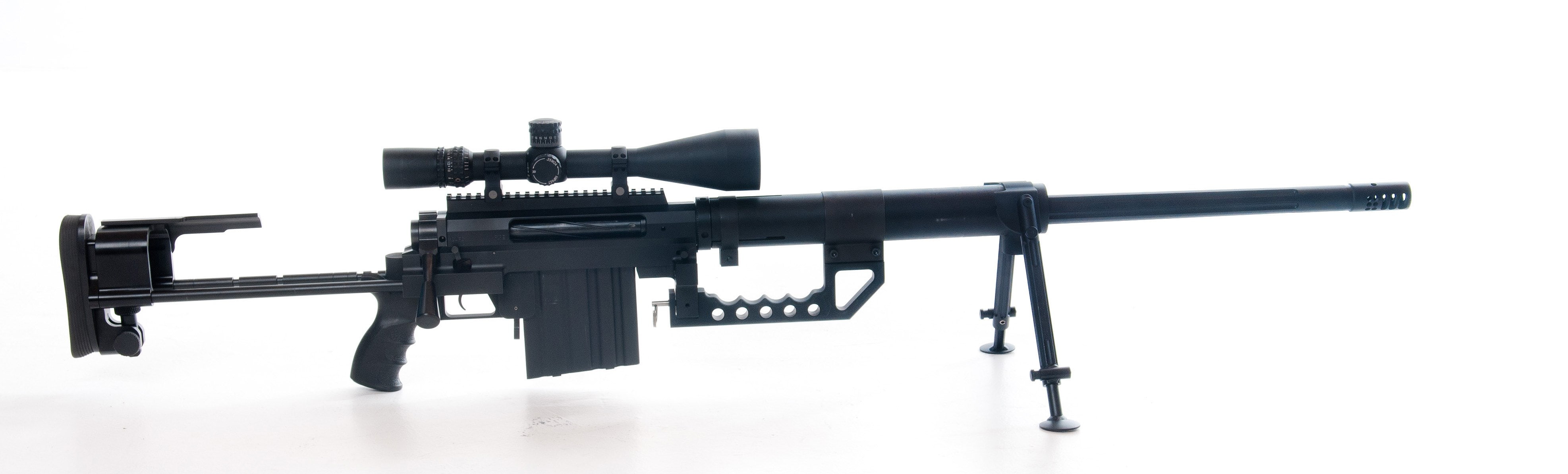 communication, gun, panoramic, security, cut out, military, single object, machine gun, copy space, rifle, weapon, violence, 4K, plastic, white background, HD Wallpaper