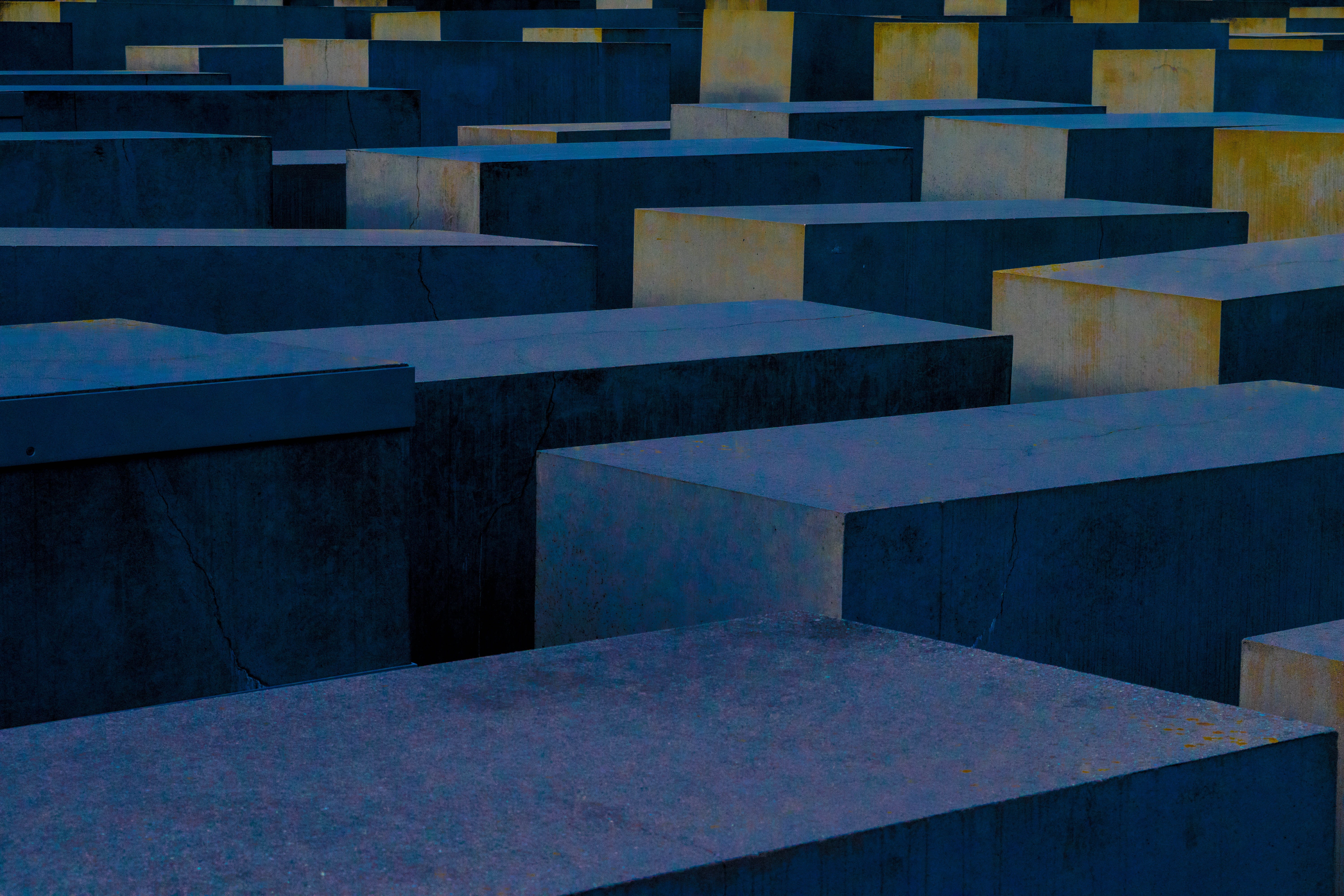 backgrounds, memorial, geometric shape, holocaust, concrete, no people, repetition, stone, war, 5K, empty, full frame, europe, blue, government, close-up, HD Wallpaper