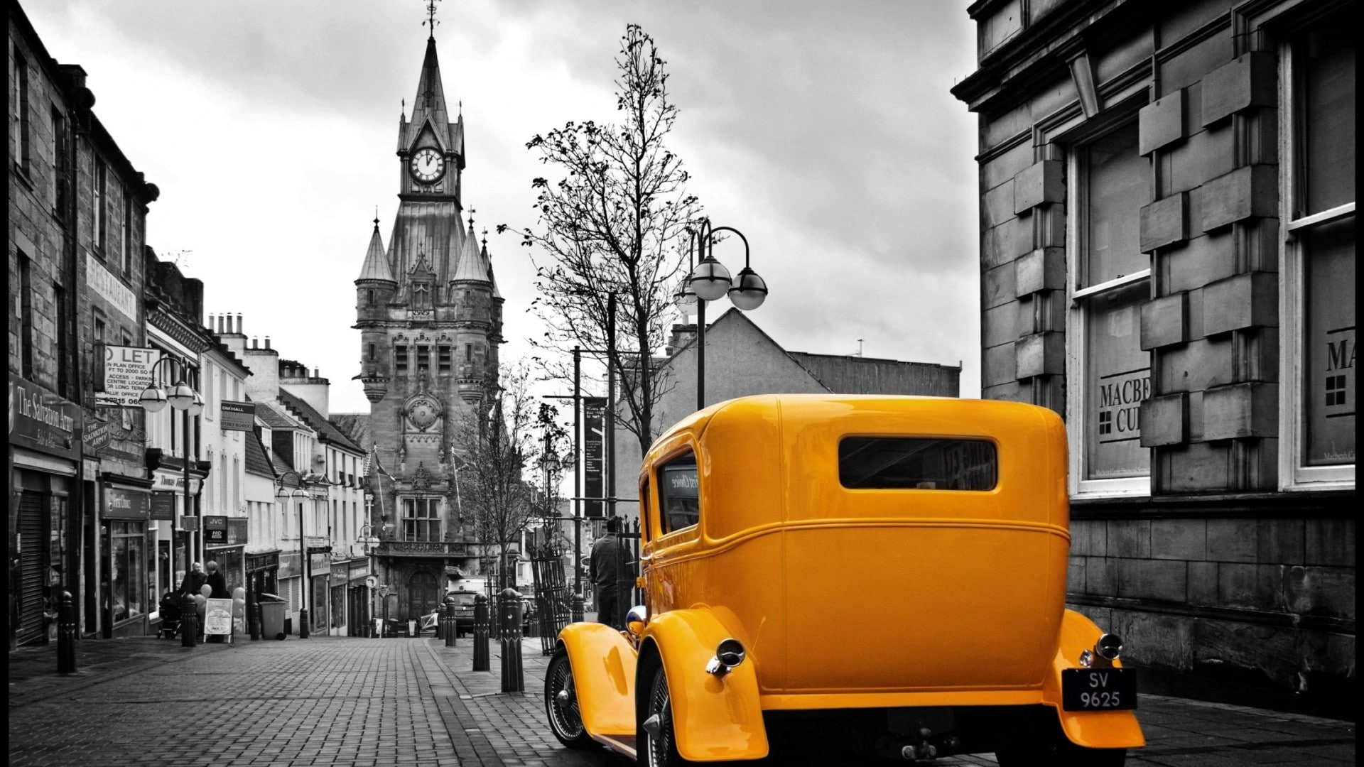 conveyance, cab, bus, snowplow, transportation, public transport, motor vehicle, auto, car, yellow, vehicle, 1080P, sky, wheeled vehicle, road, school bus, HD Wallpaper