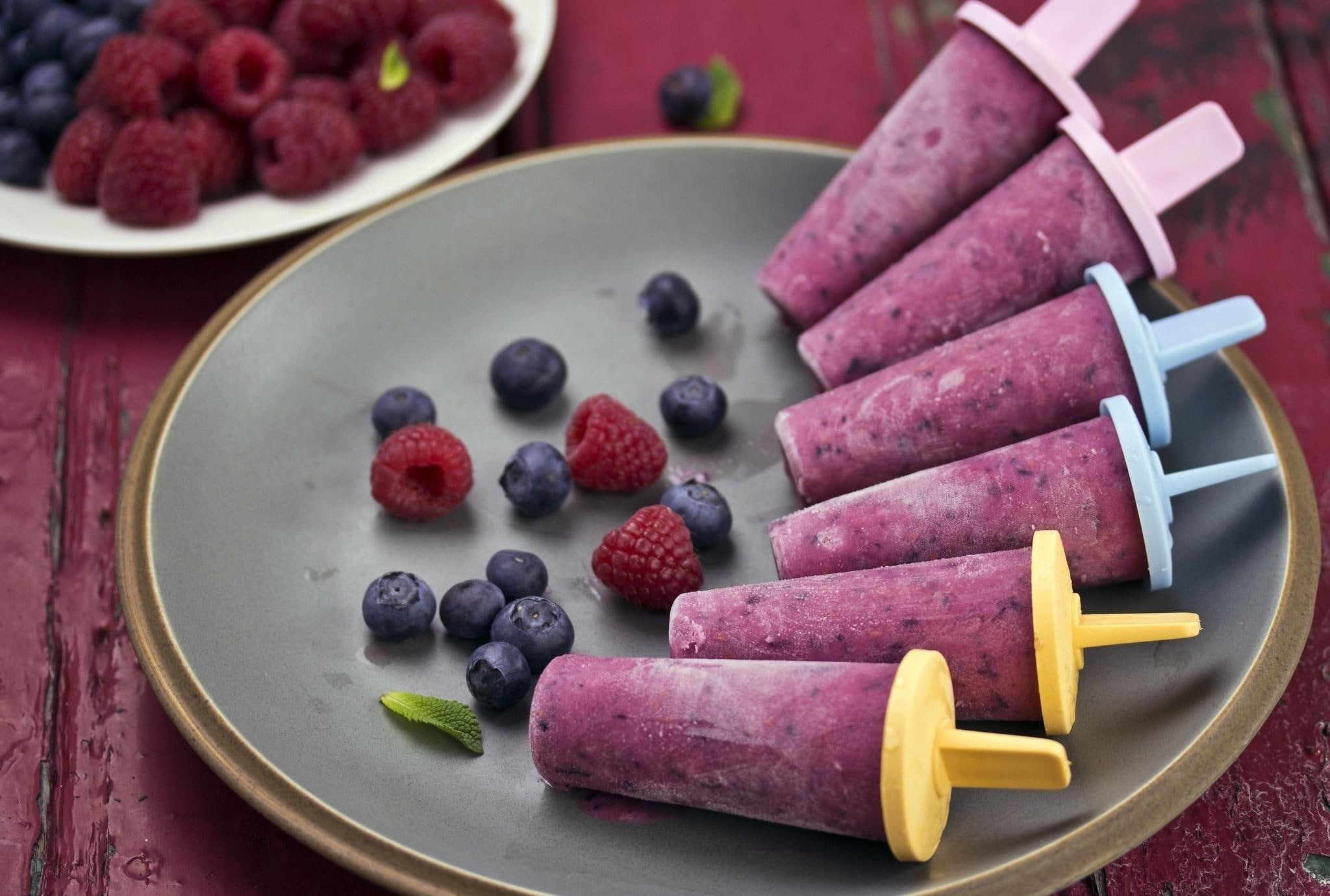 cream, cranberries, raspberries, berries, ice, ice cream, 1080P, HD Wallpaper