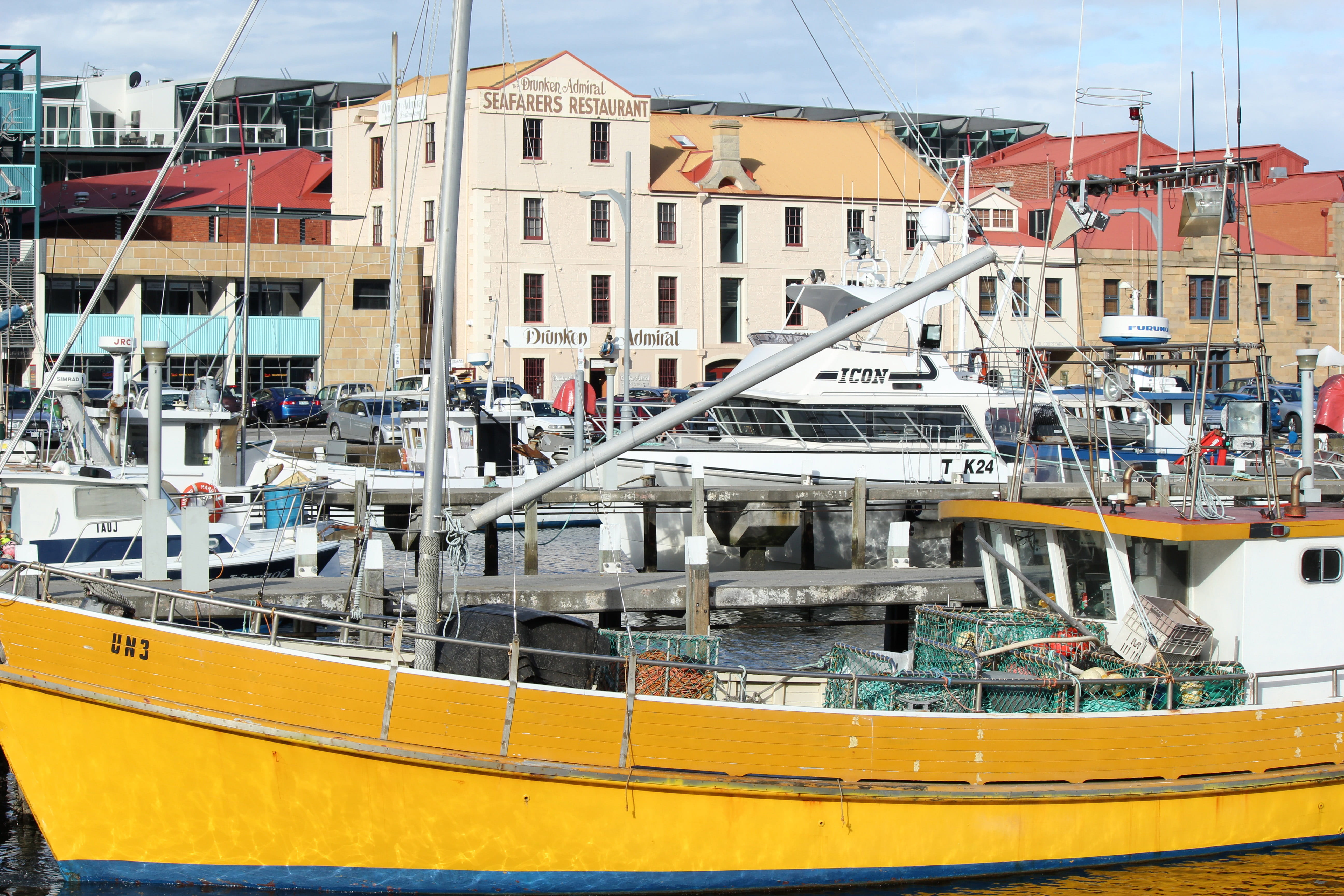 nature, color Image, transportation, sea, day, canal, moored, photo, industry, fishing boat, outdoors, Tasmania, travel, pier, mode of transportation, water, HD Wallpaper