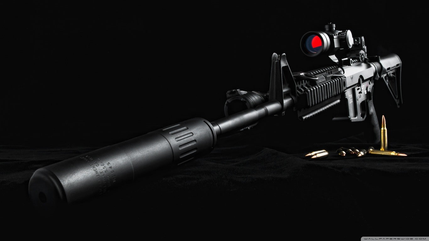 weapon, gun, ammunition, suppressors, sniper rifle, 720P, HD Wallpaper