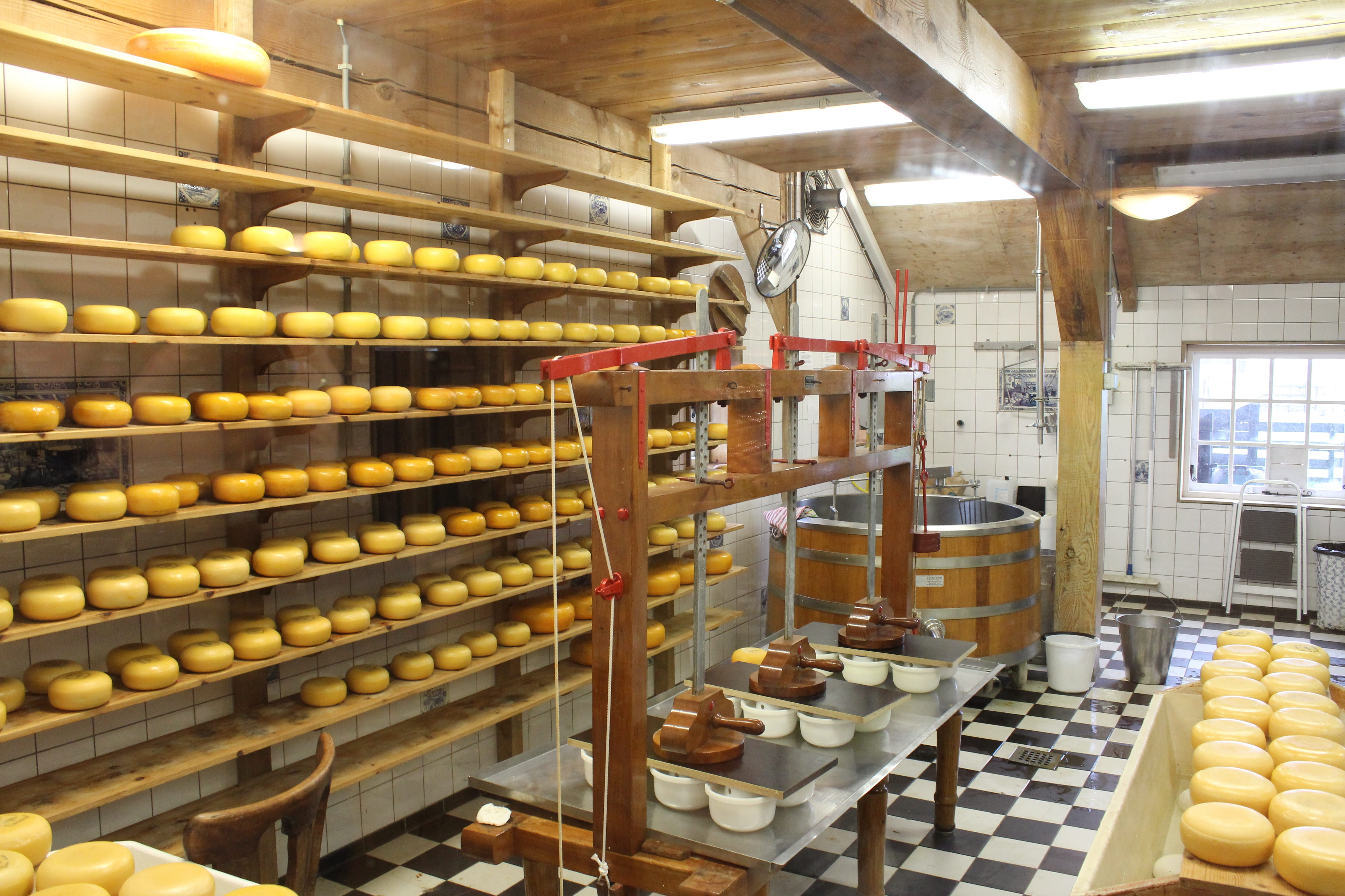 ceiling, shelf, large group of objects, food and drink industry, abundance, arrangement, food processing plant, 5K, no people, cheese dairy, preparation, HD Wallpaper