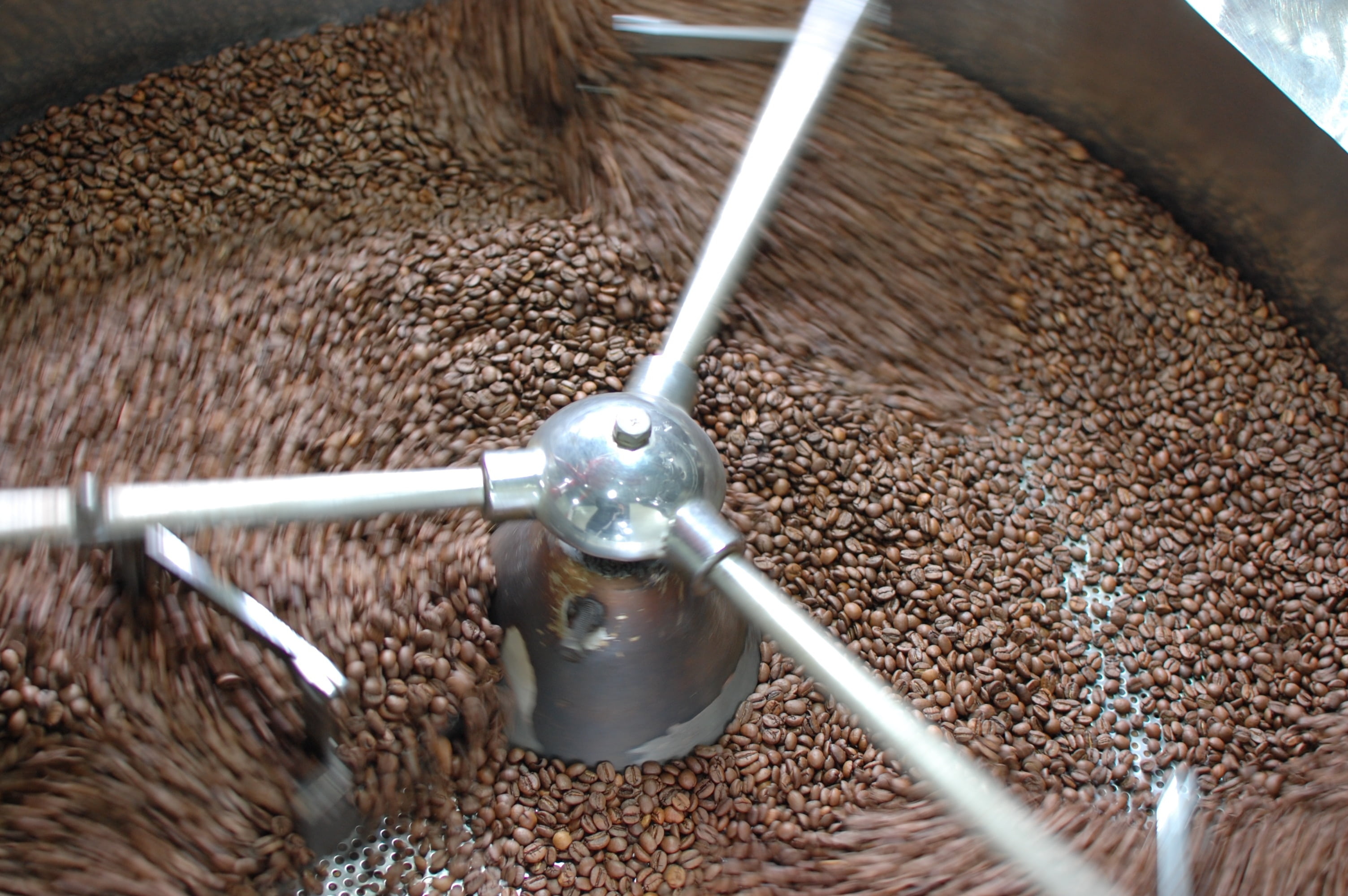 coffee, machinery, motion, food, brown, roasted coffee bean, seed, industry, manufacturing equipment, factory, high angle view, drink, close-up, grilled, HD Wallpaper