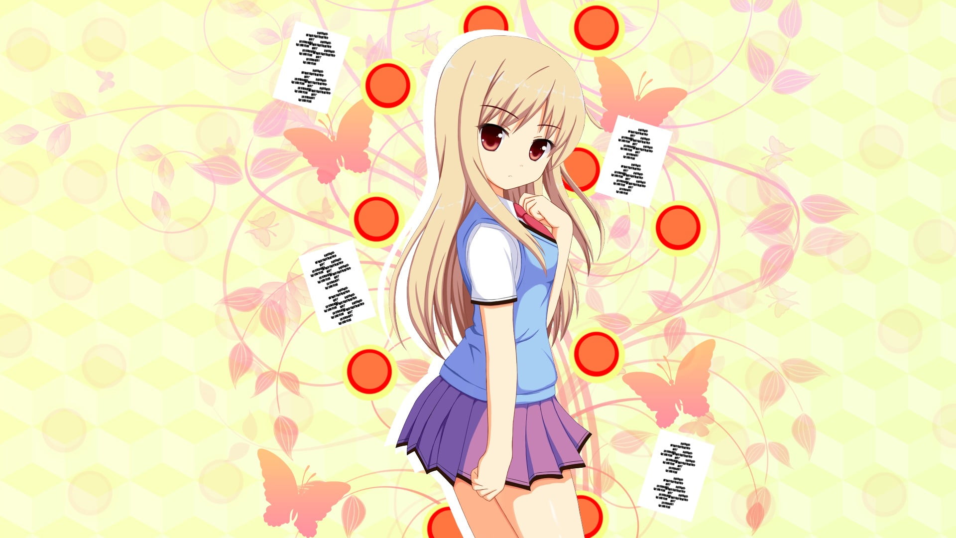 hair, art and craft, Sakurasou no Pet na Kanojo, one person, heart shape, text, character, 1080P, design, Shiina Mashiro, adult, human body part, western script, HD Wallpaper
