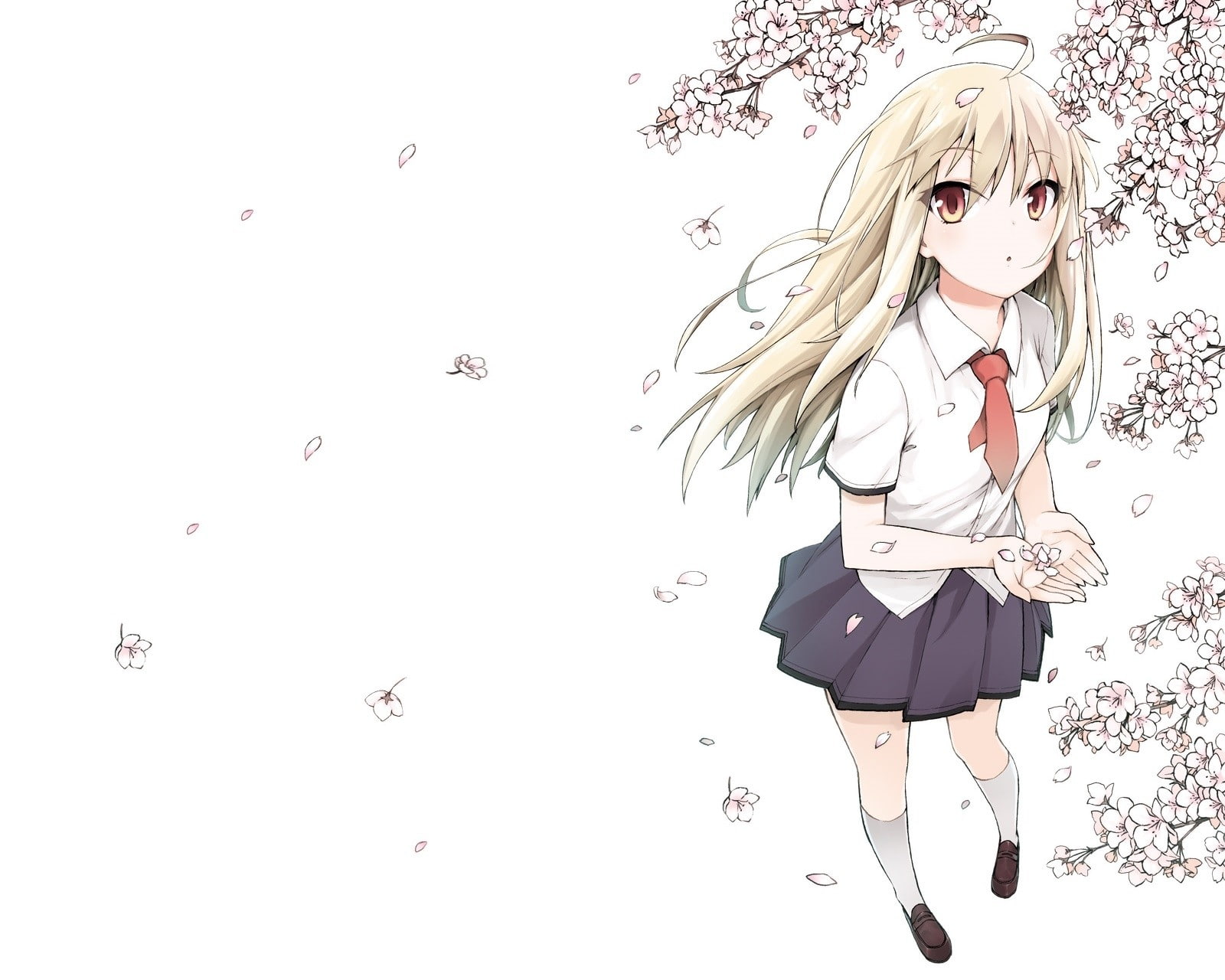 hair, girls, lifestyles, females, contemplation, full length, Sakurasou no Pet na Kanojo, 720P, white background, one person, leisure activity, artwork, HD Wallpaper