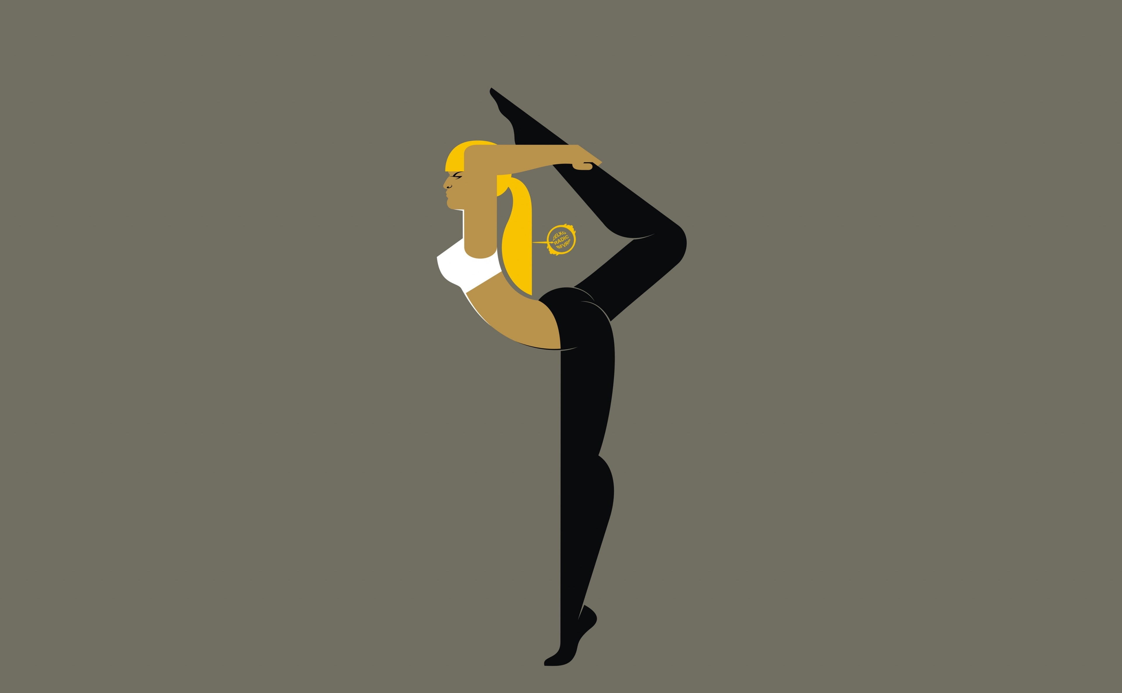 security, studio shot, drawings, bfvrp, figurella, Aero, black color, electricity, 4K, paintings, yellow, gymnastic, bottoms, indoors, wearing, models, HD Wallpaper