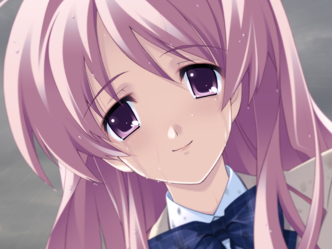 human representation, anime, Sakihata Rimi, leisure activity, young adult, school uniform, toy, close-up, one person, 720P, day, women, focus on foreground, HD Wallpaper