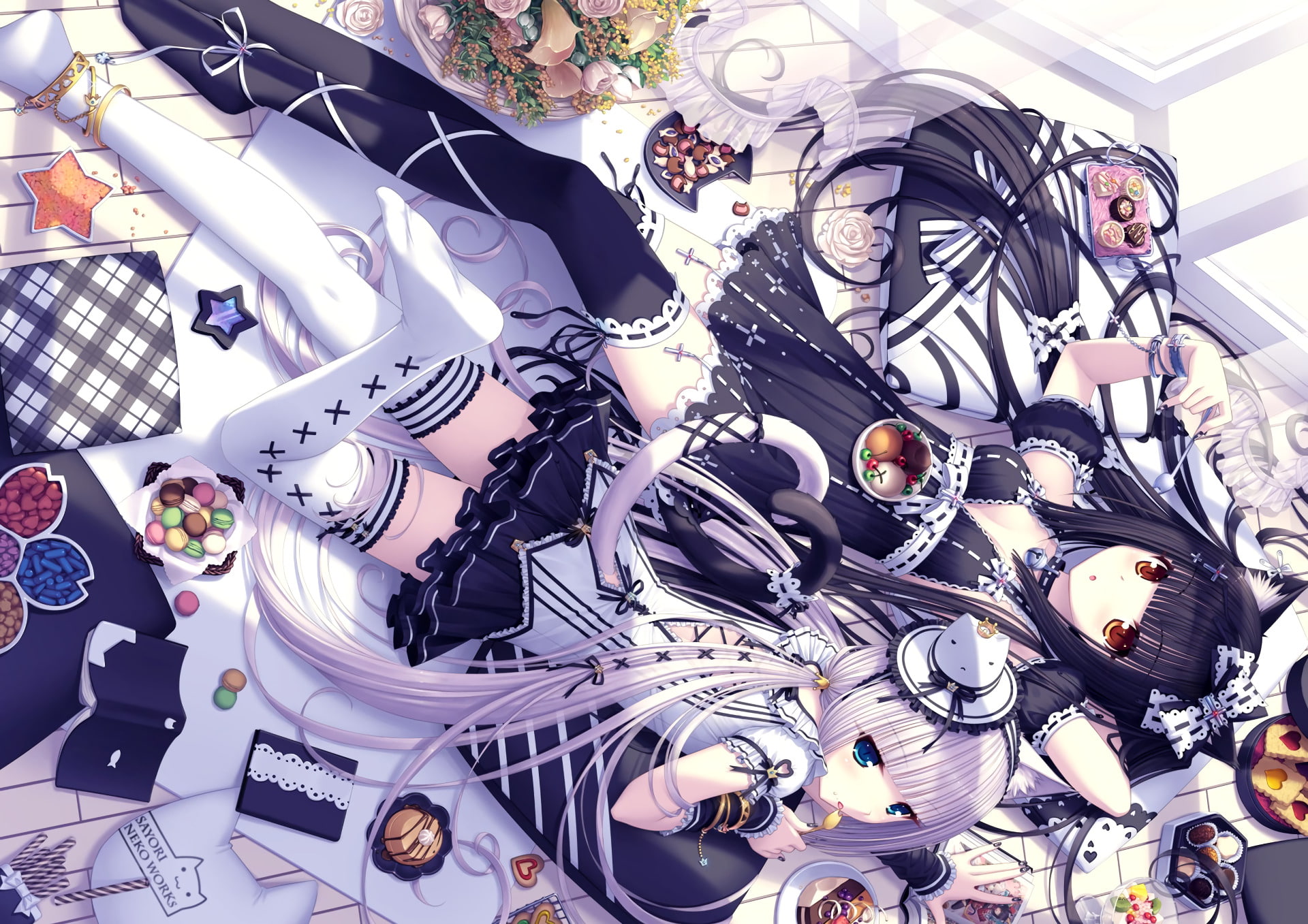Anime, Nekopara, 1080P, Girl, Vanilla (Nekopara), Chocola (Nekopara), HD Wallpaper