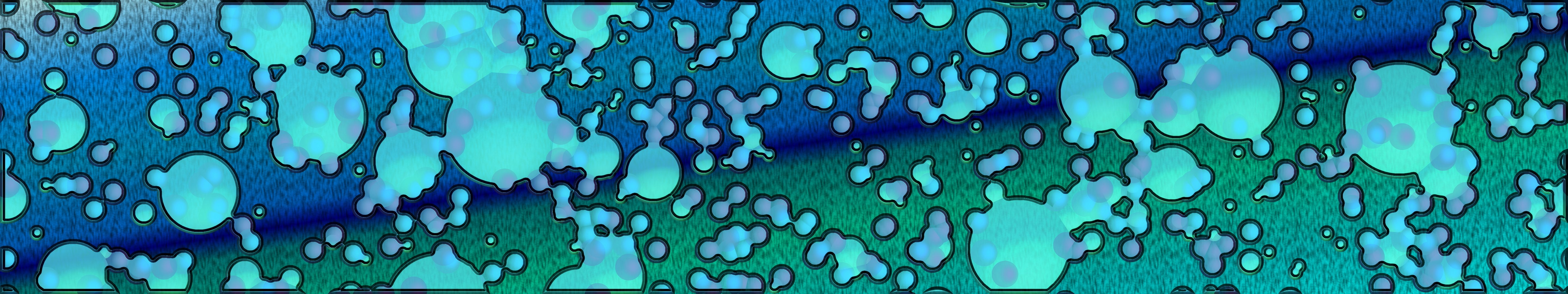 close-up, no people, glass - material, 5760x1080 px, blue, full frame, paint, multi colored, 5K, graffiti, pattern, wall - building feature, creativity, HD Wallpaper