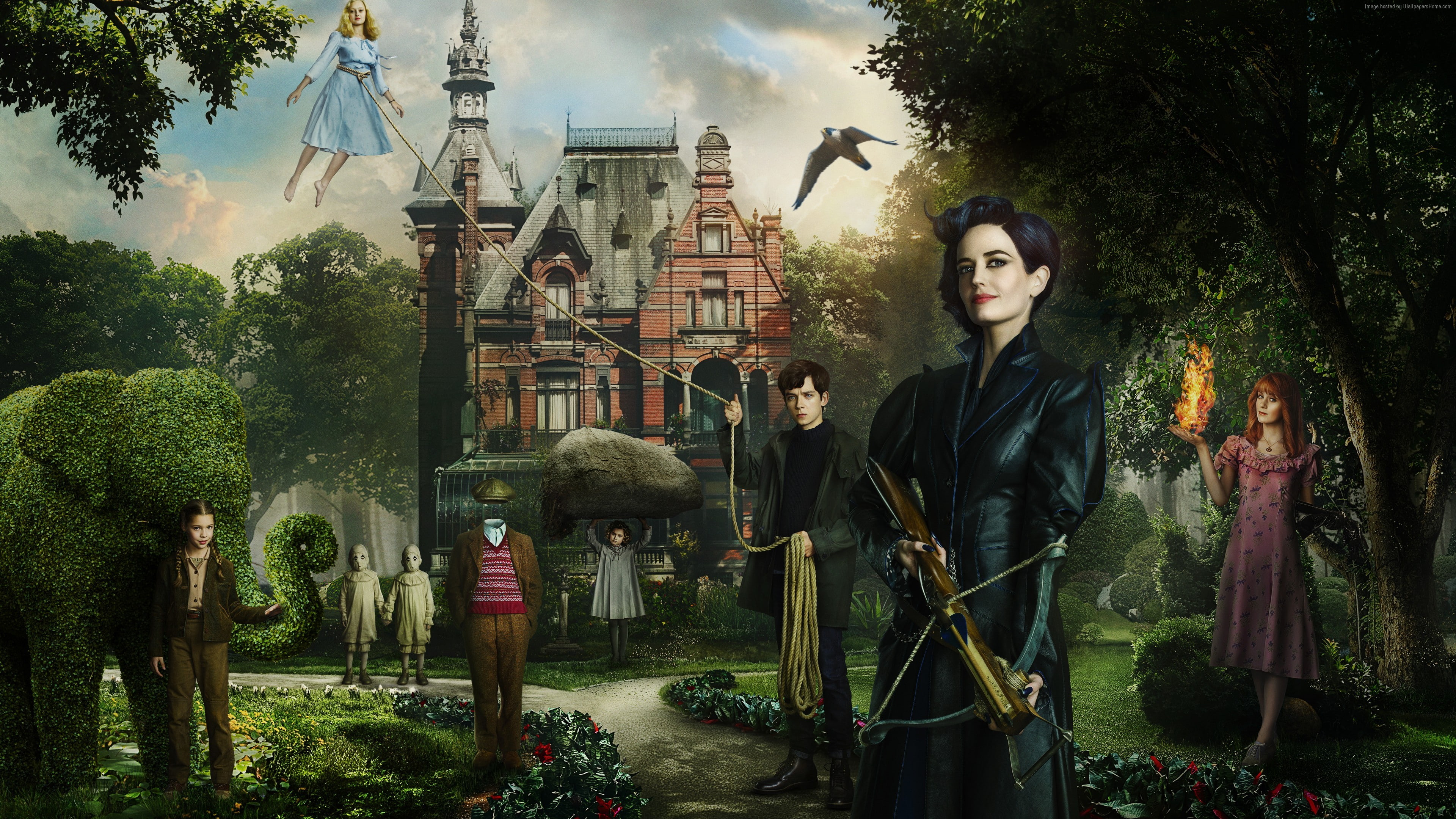 Miss Peregrines Home for Peculiar Children, best movies of 2016, Tim Burton, 4K, Eva Green, HD Wallpaper