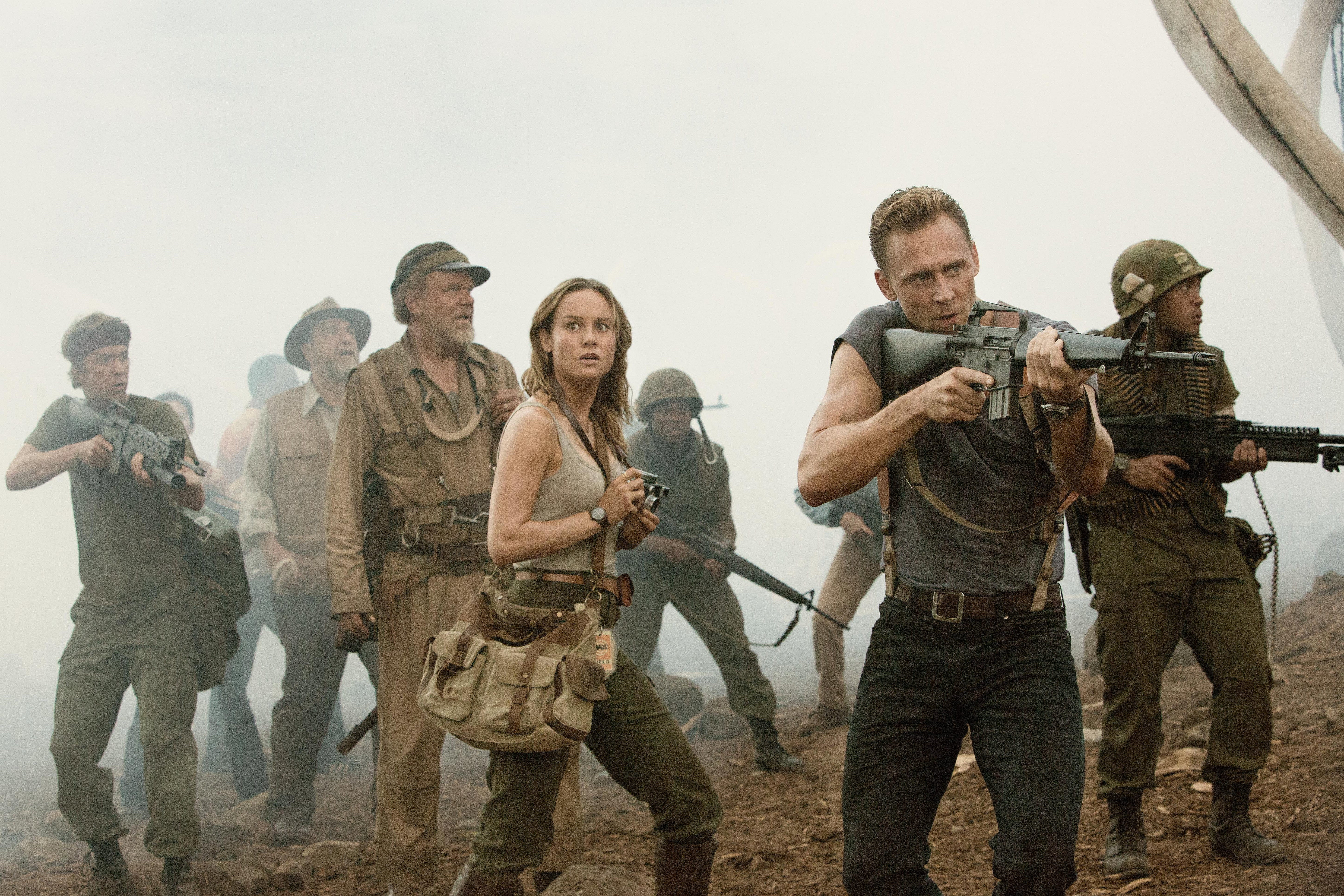 Brie Larson, Tom Hiddleston, 5K, Kong: Skull Island, Movie, HD Wallpaper