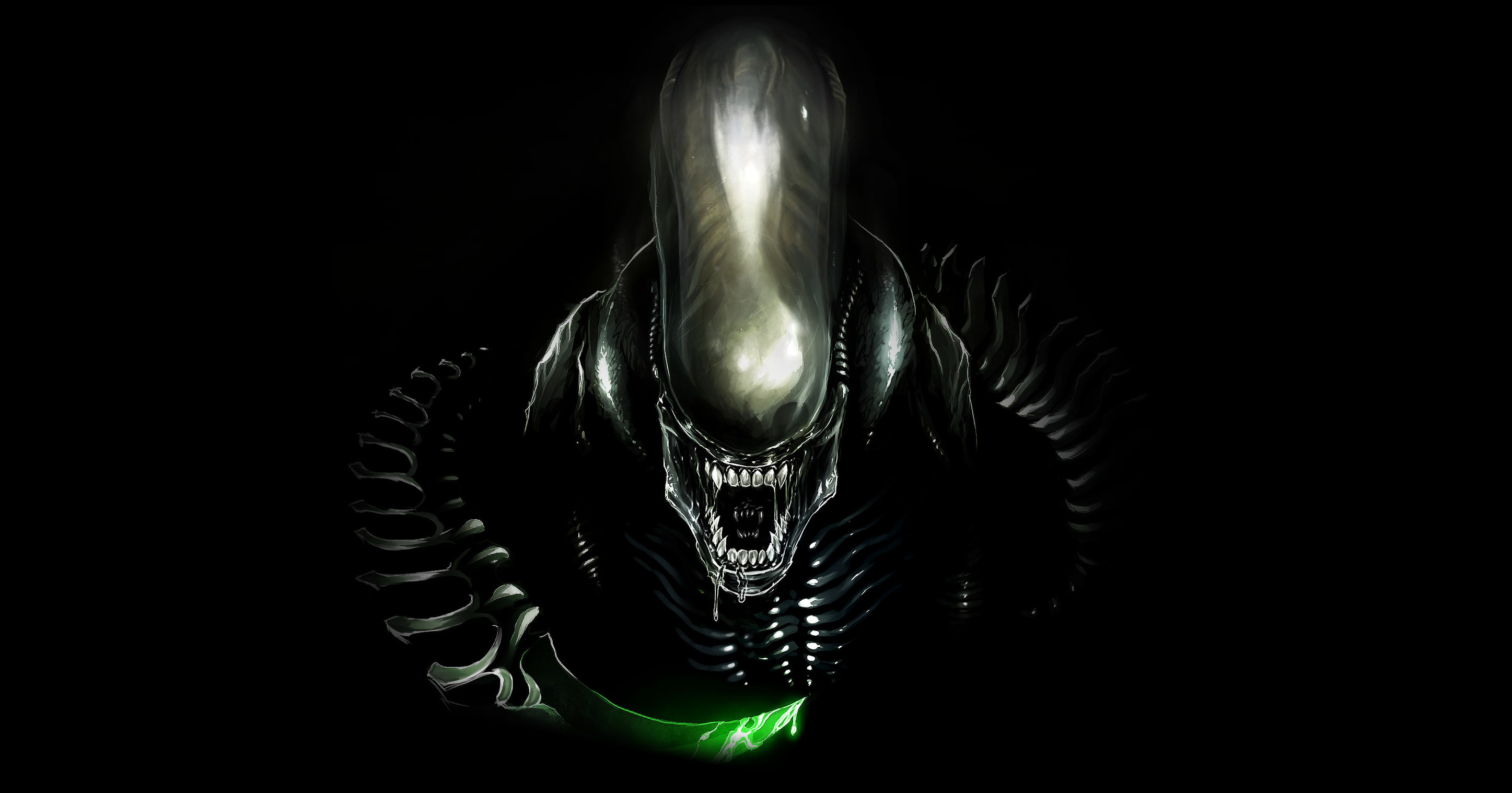 human body part, lighting equipment, men, 2K, alien: covenant, human face, bones, Movies, adult, unrecognizable person, obscured face, portrait, technology, HD Wallpaper