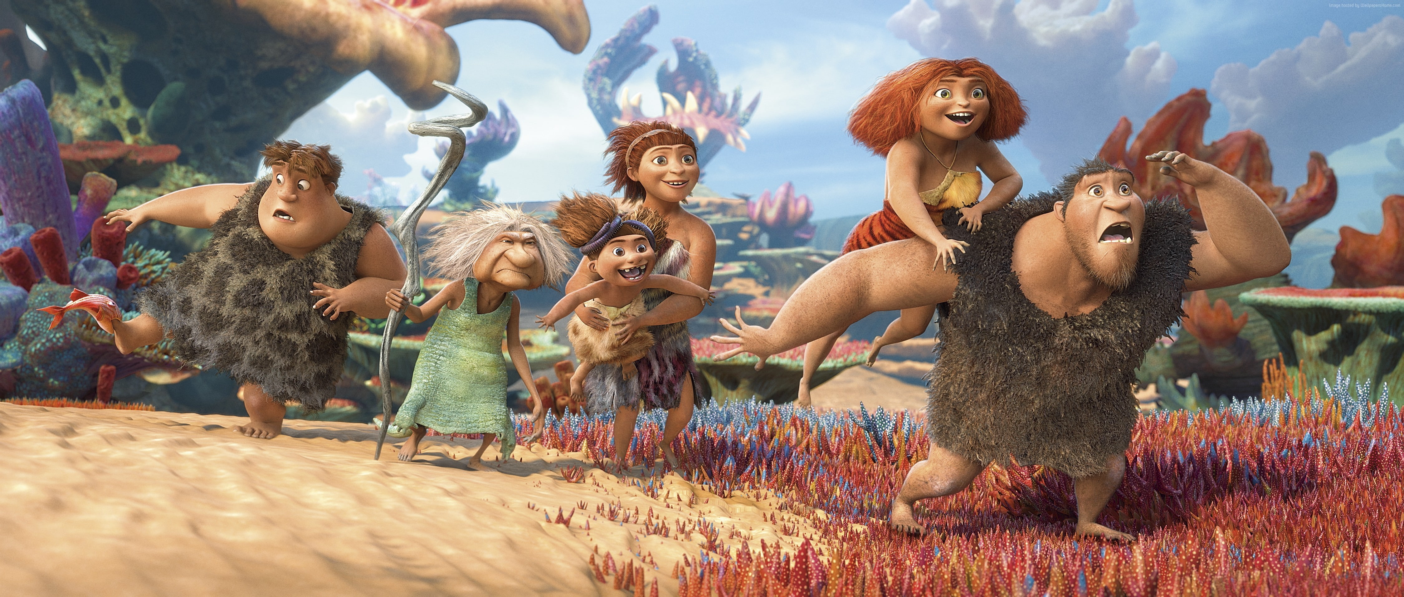 creativity, women, day, sky, 4K, land, lifestyles, plant, nature, fun, outdoors, 5k, The Croods 2, real people, leisure activity, representation, group of people, HD Wallpaper