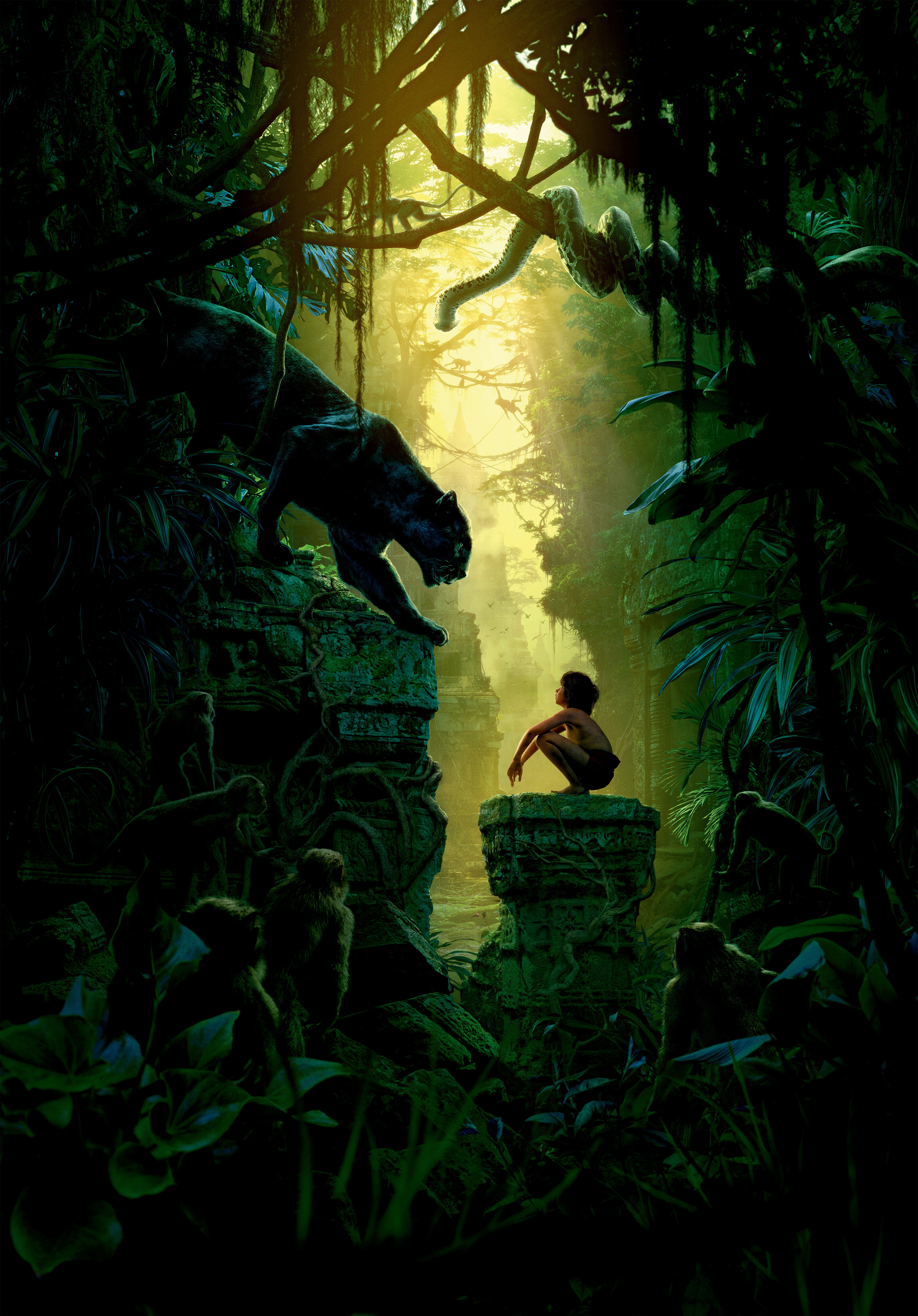 Bagheera, Mowgli, 5K, Jungle Book, Phone HD Wallpaper