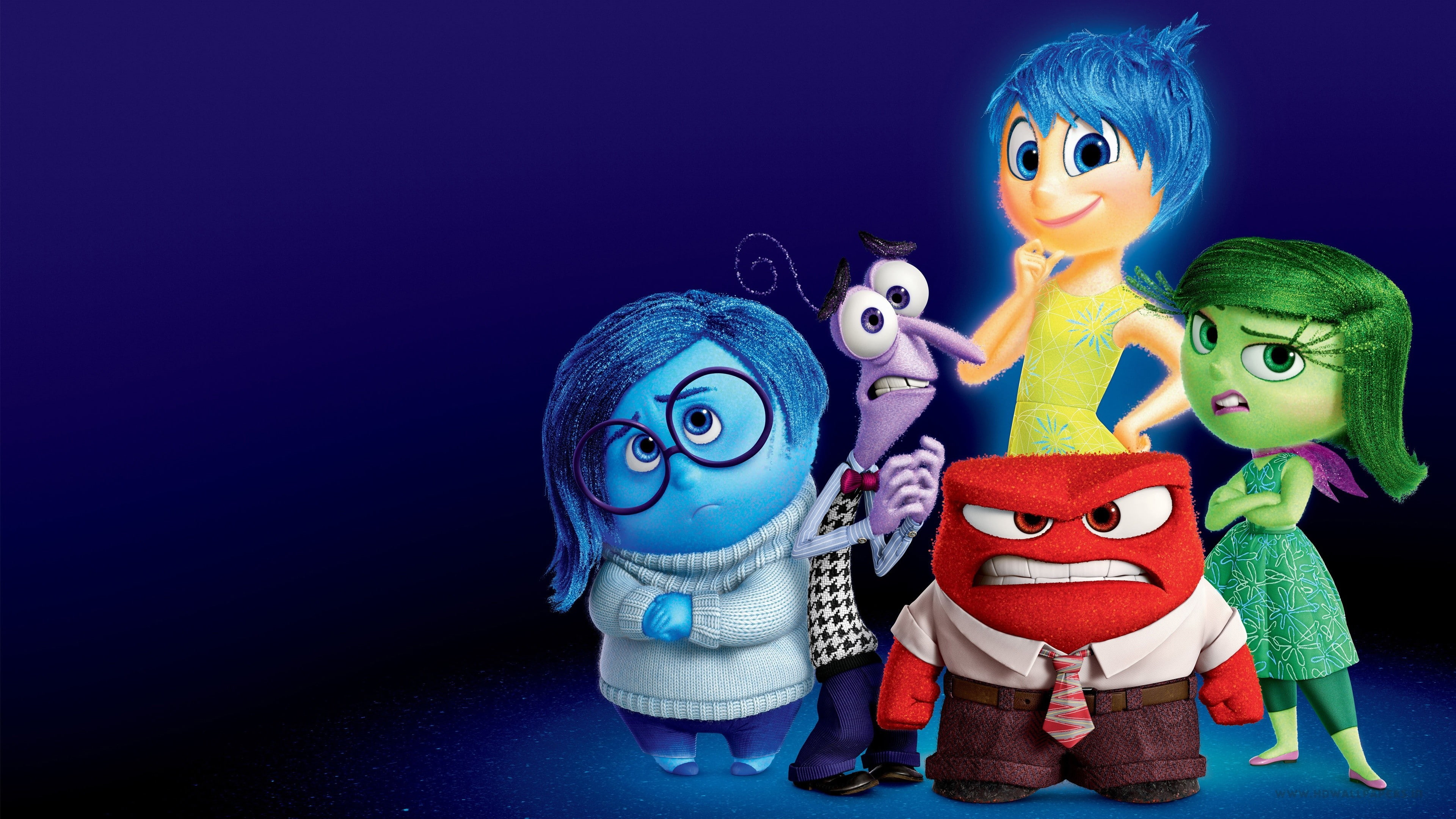 Inside out, best movies of 2015, movie, inside, cartoon, 4K, HD Wallpaper