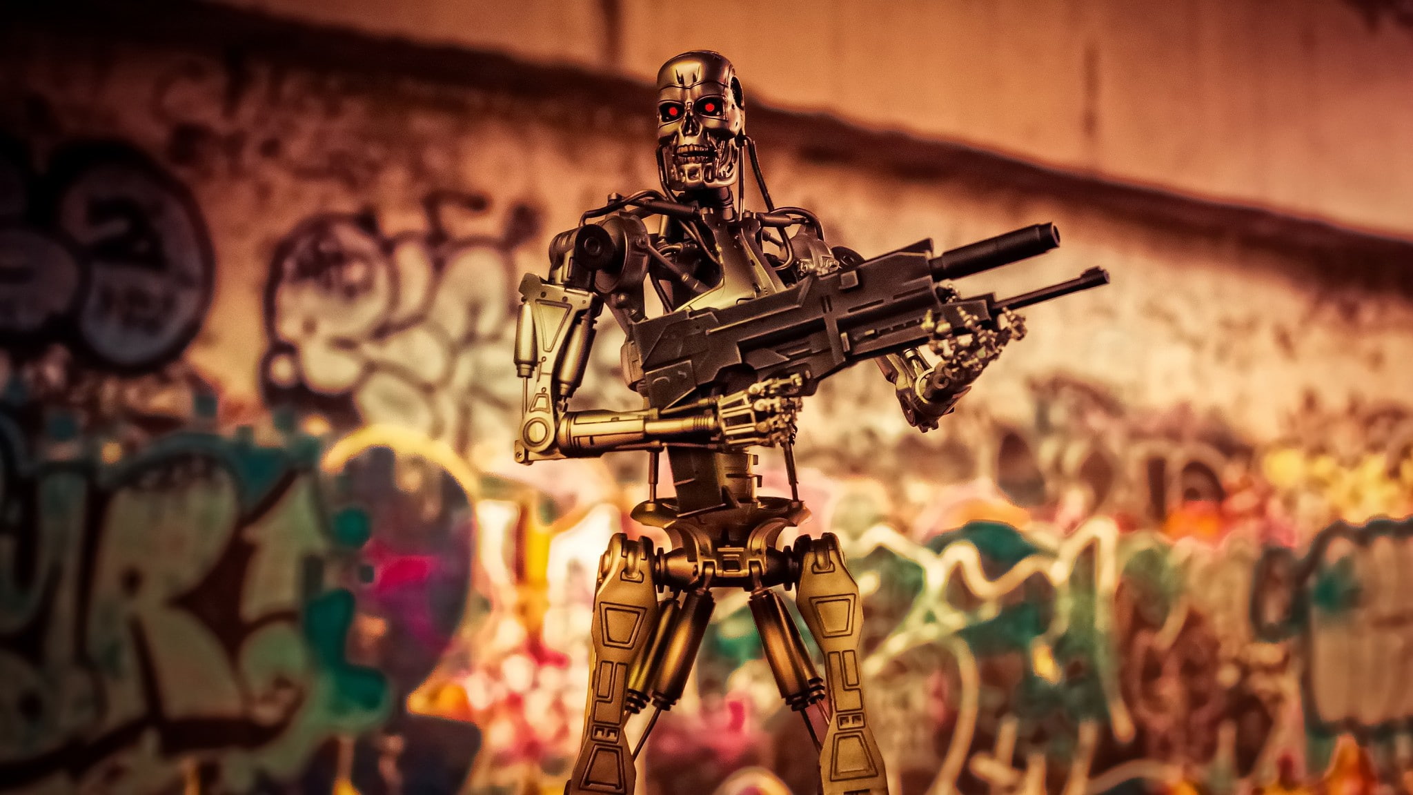 Terminator, toys, endoskeleton, 1080P, HD Wallpaper
