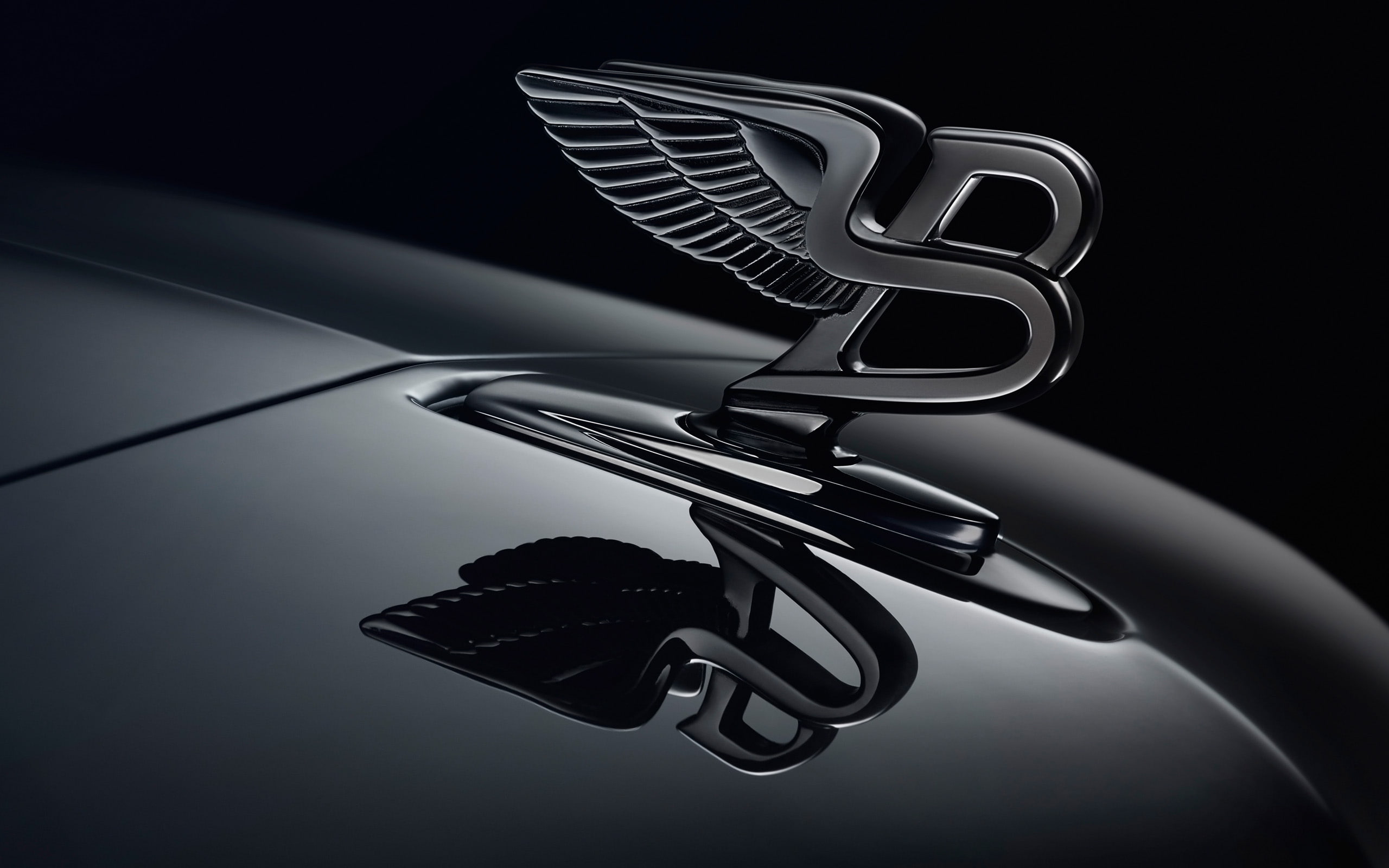 2K, logo, car, black car, bentley, black, bentley logo, HD Wallpaper