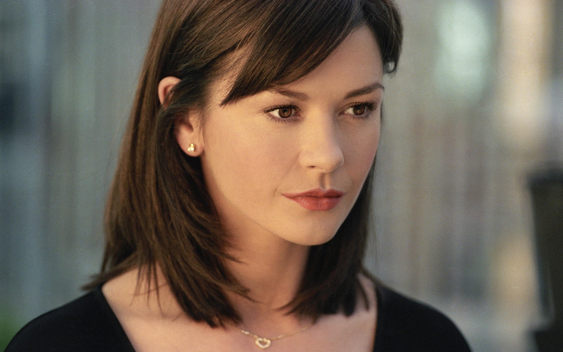 adult, front view, hairstyle, brown eyes, portrait, contemplation, Catherine Zeta-Jones, beautiful woman, hair, 1080P, young adult, one person, headshot, HD Wallpaper