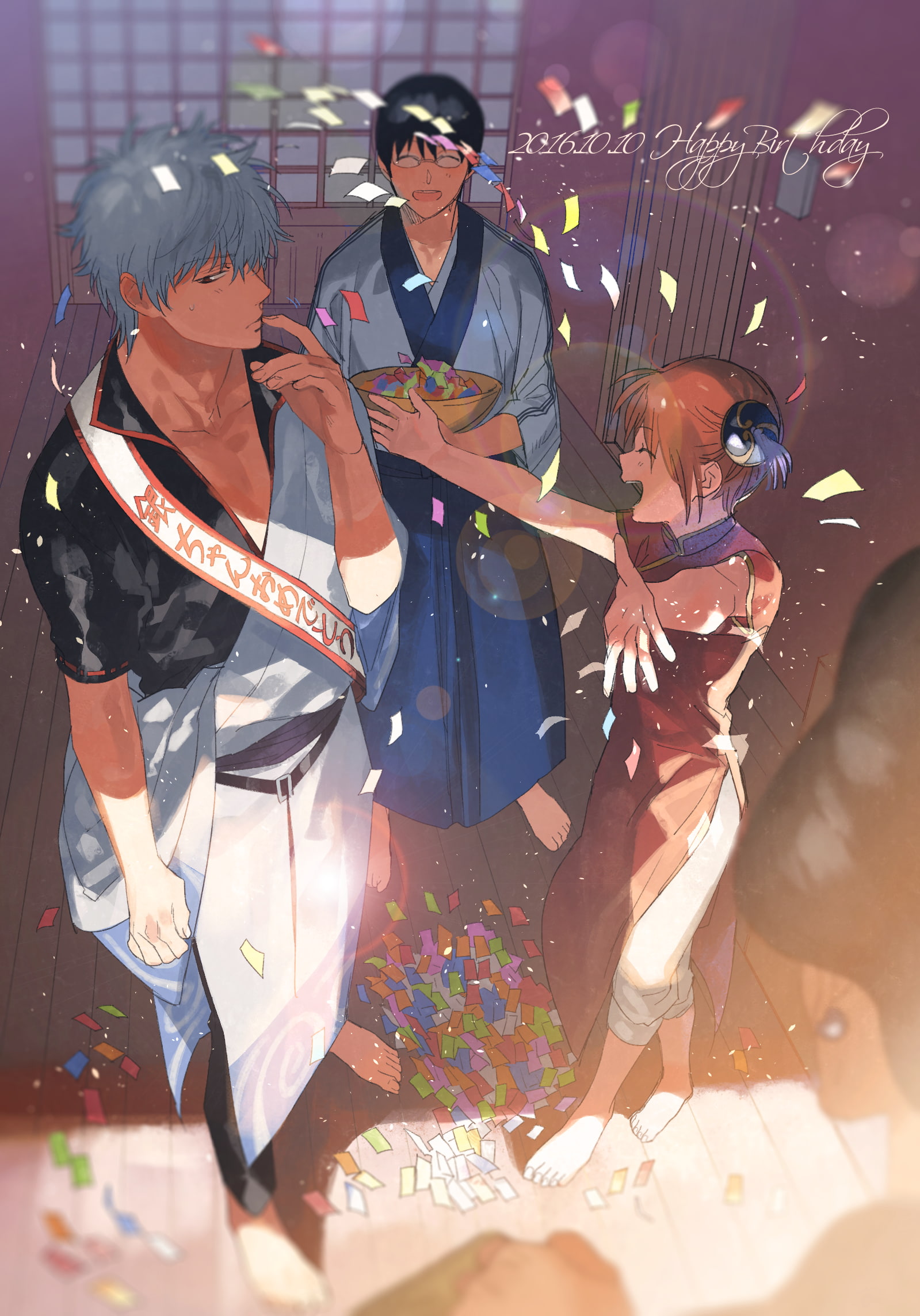 1080P, clothing, celebration, women, enjoyment, arts culture and entertainment, Gintama, small group of people, occupation, real people, Sakata Gintoki, Phone HD Wallpaper