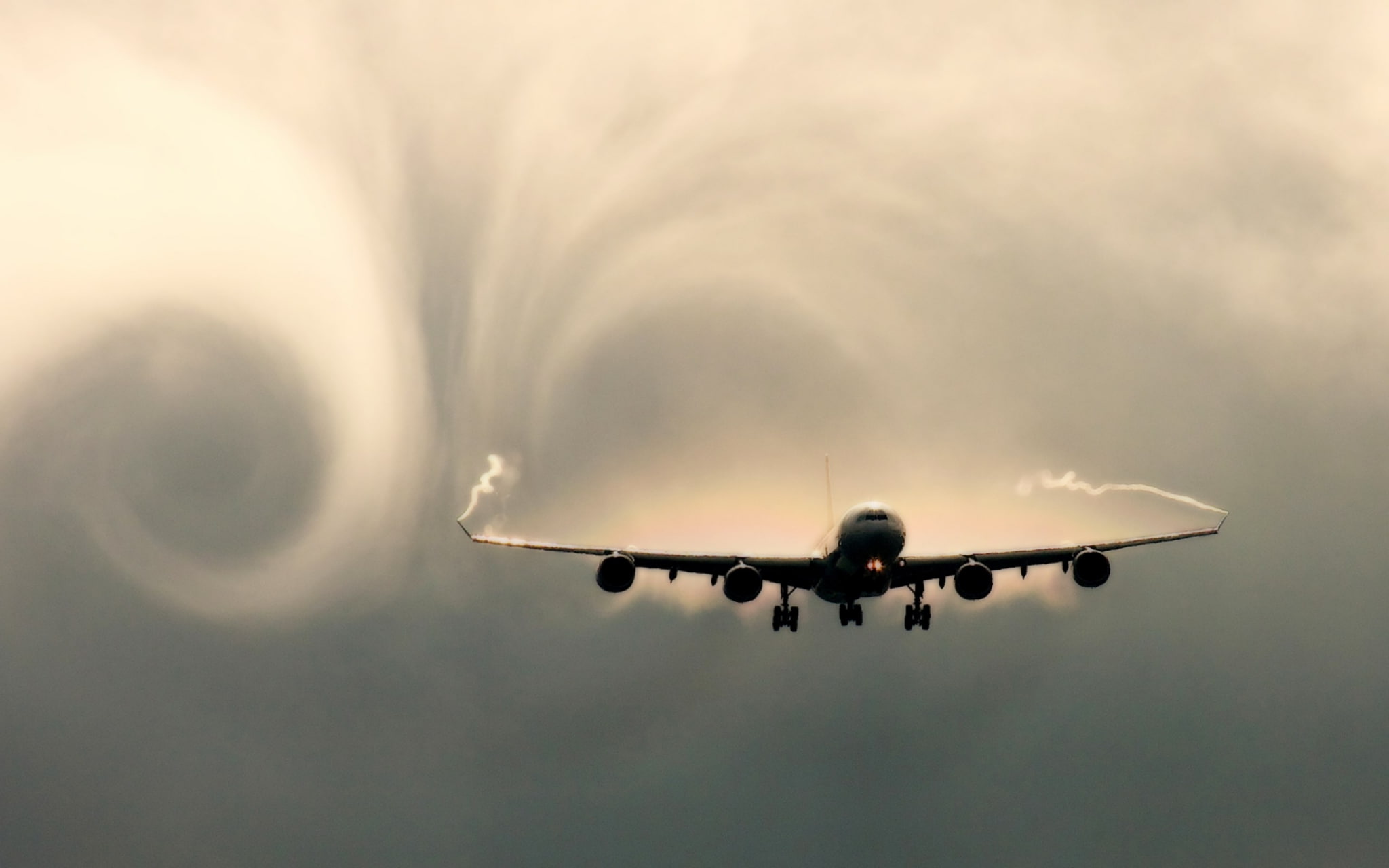 cloud - sky, sunlight, mode of transportation, airplane ipad  retina, 1080P, plane, airplane, air vehicle, motion, mid-air, nature, flying, aerospace industry, HD Wallpaper
