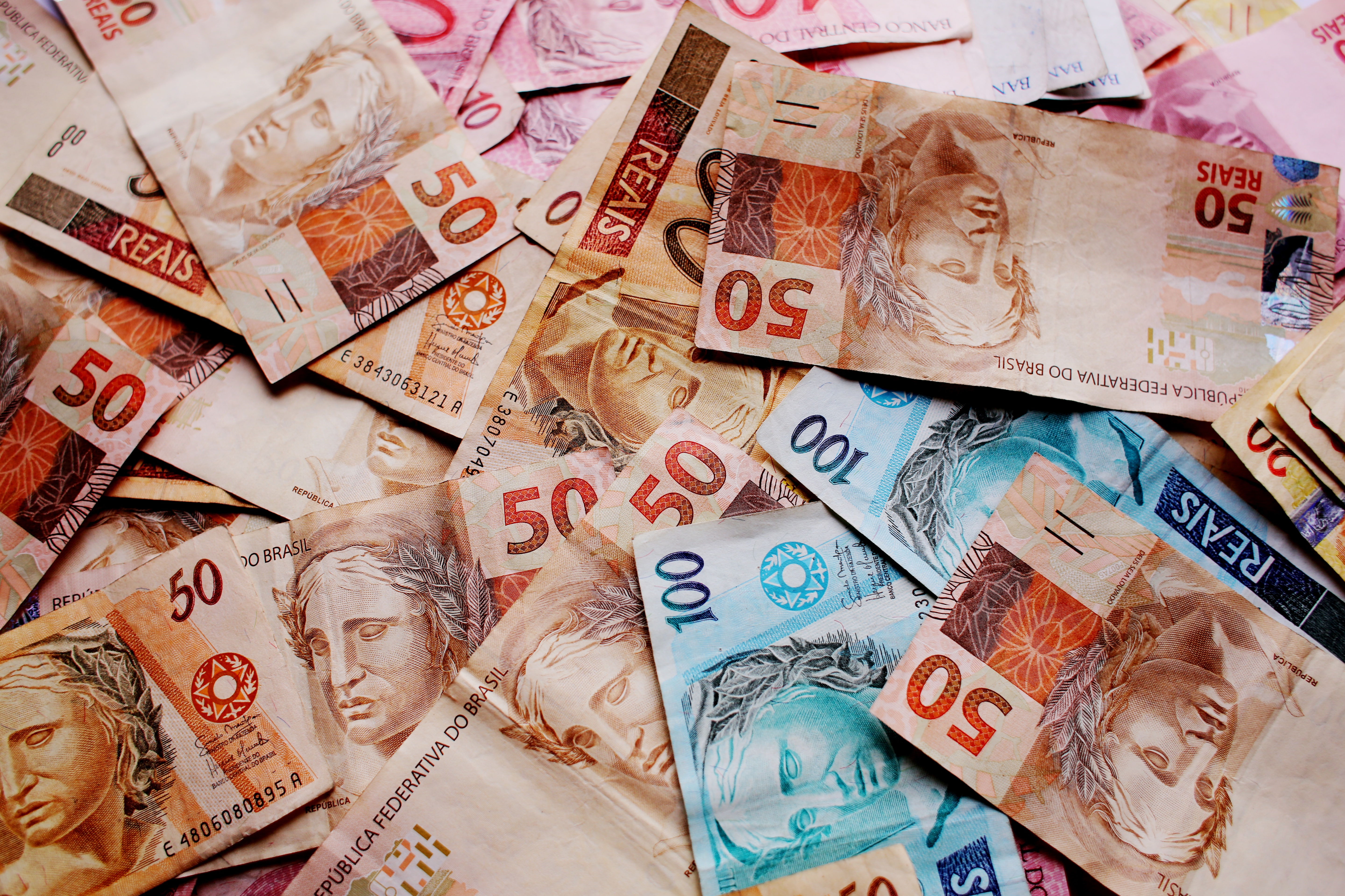money, ballots, real brazil, business, human representation, image of money, note, 100 real, finance, assorted, real, banknotes, choice, 5K, five real, HD Wallpaper