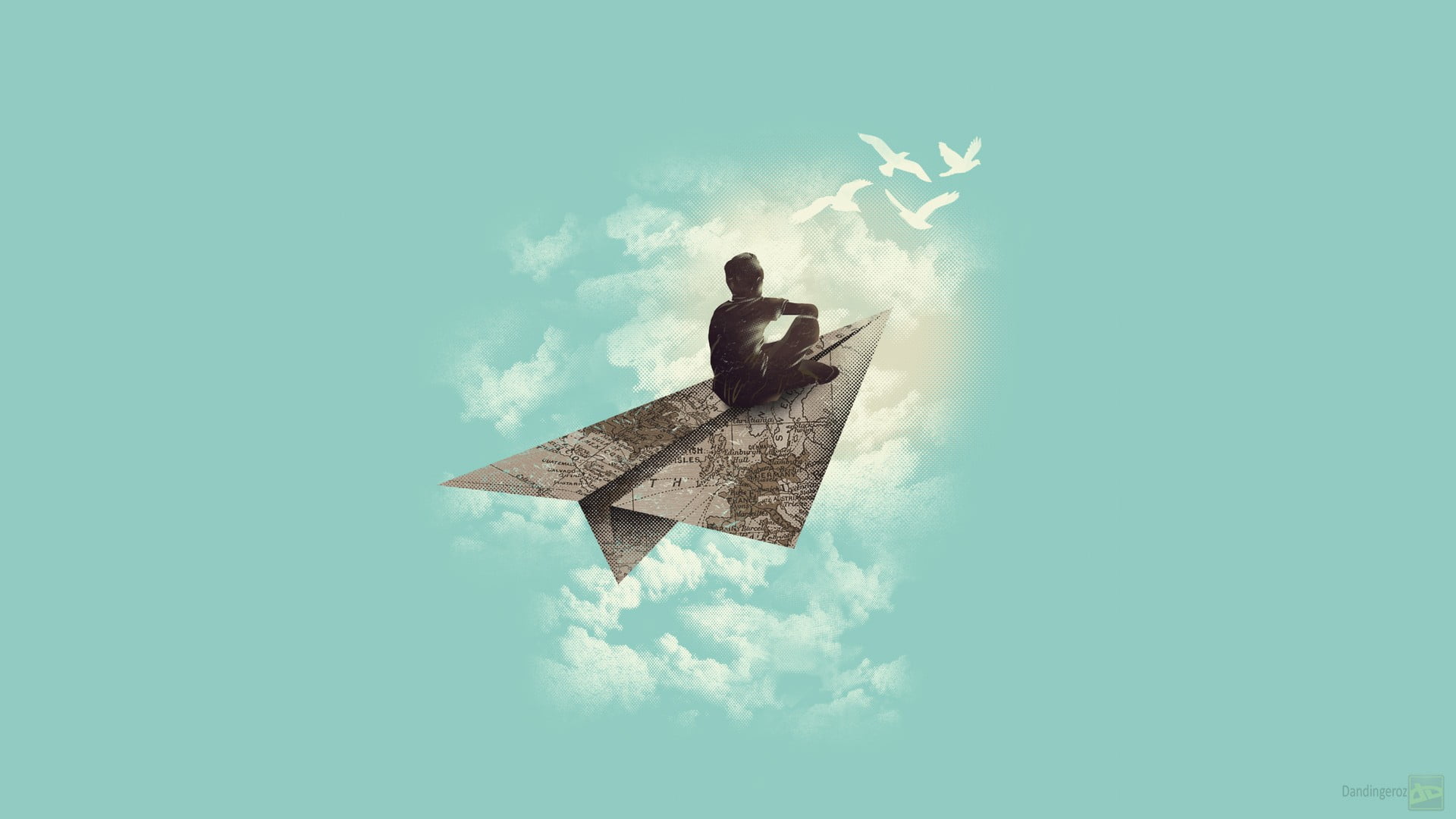 full length, communication, sky, paper currency, paper planes, day, riding, airplane, man, outdoors, business person, one person, illustration, currency, HD Wallpaper