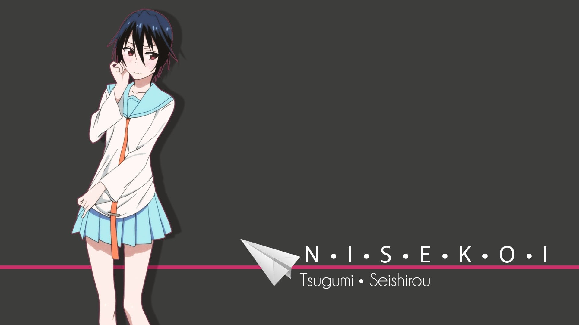 1080P, Tsugumi Seishirou, Nisekoi, school uniform, anime, HD Wallpaper