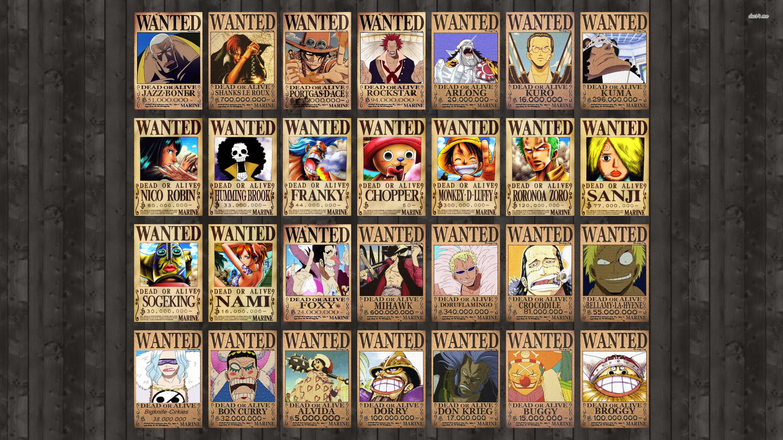 Piece, anime, poster, 2K, one, one piece wanted poster, 2560x1440, HD Wallpaper
