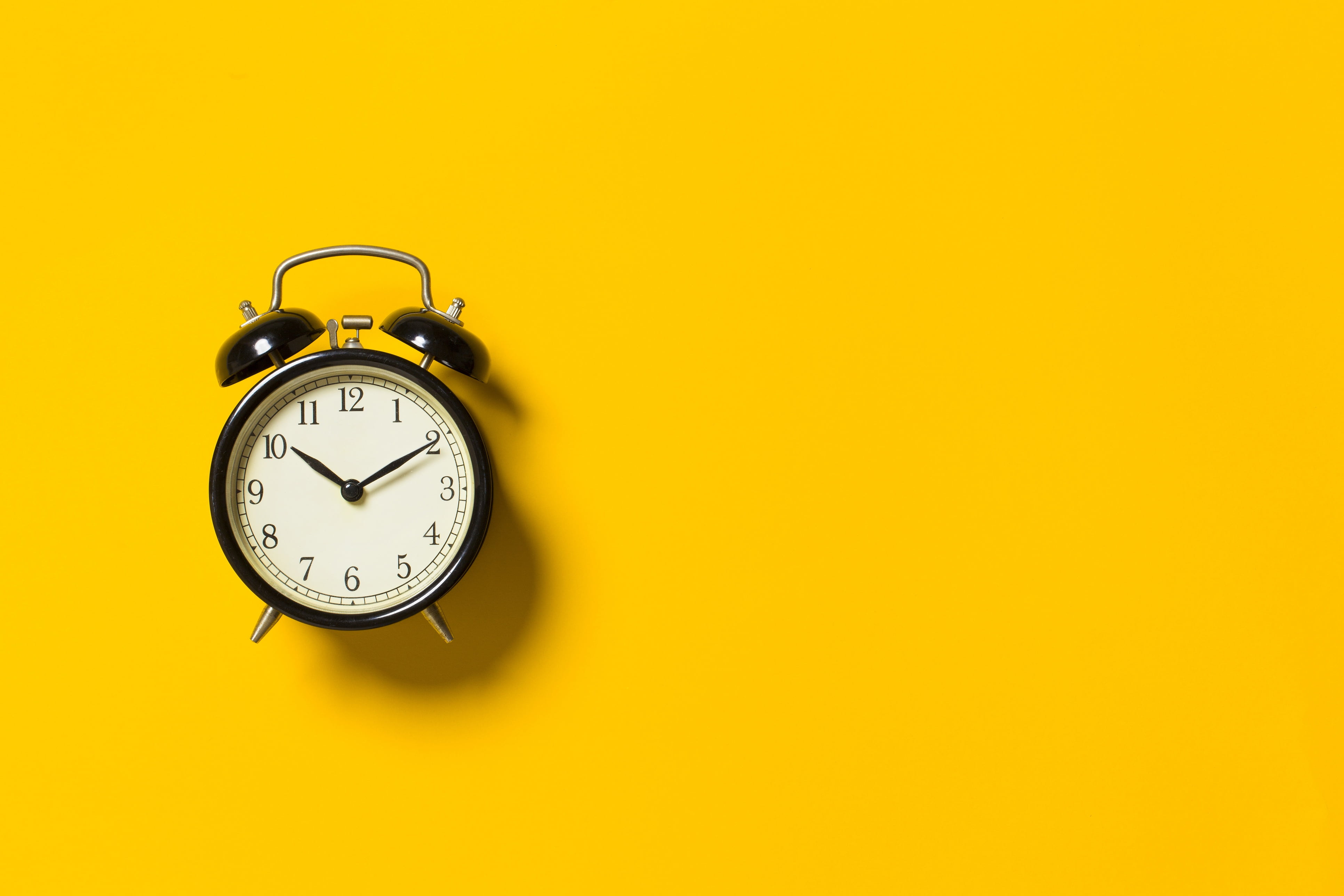 clock, wall, winding, 4K, yellow, HD Wallpaper